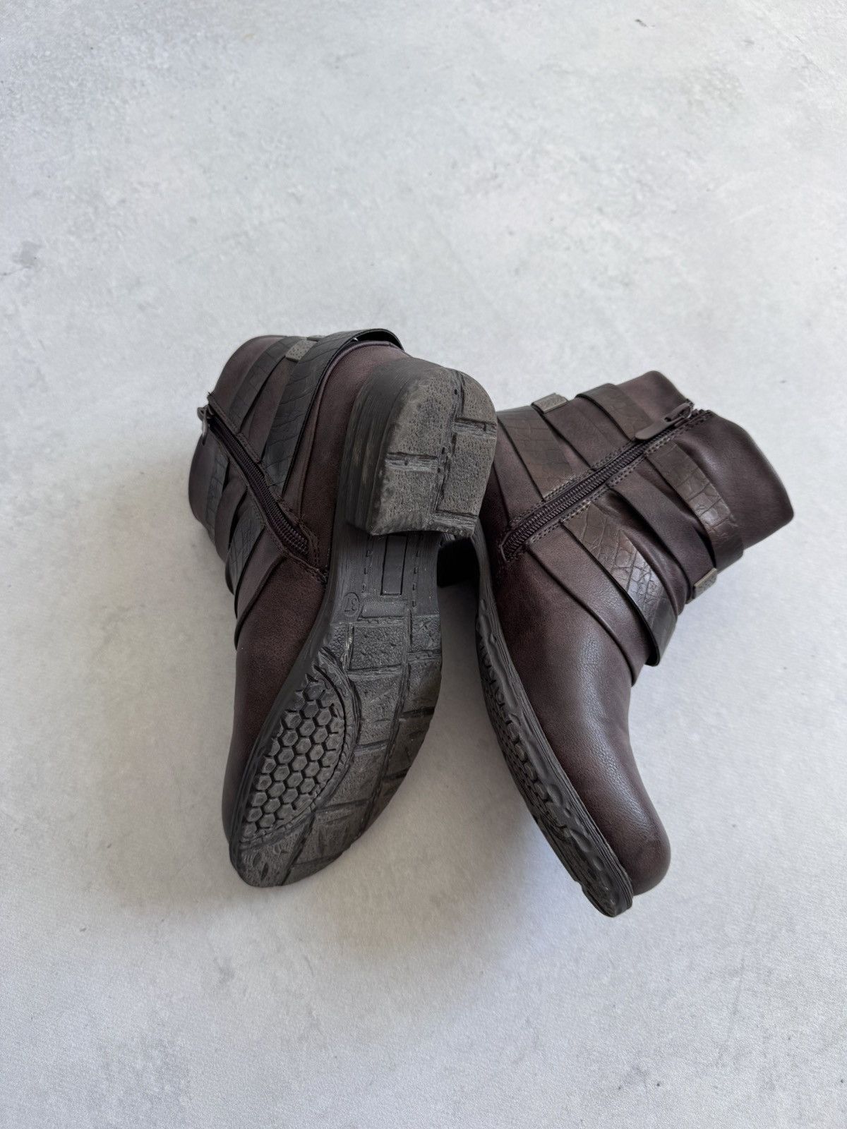 If Six Was Nine Vintage A.S 98 Style Italy Designer Women’s Stripped Boots Size US 6.5 / IT 36.5 - 7 Thumbnail
