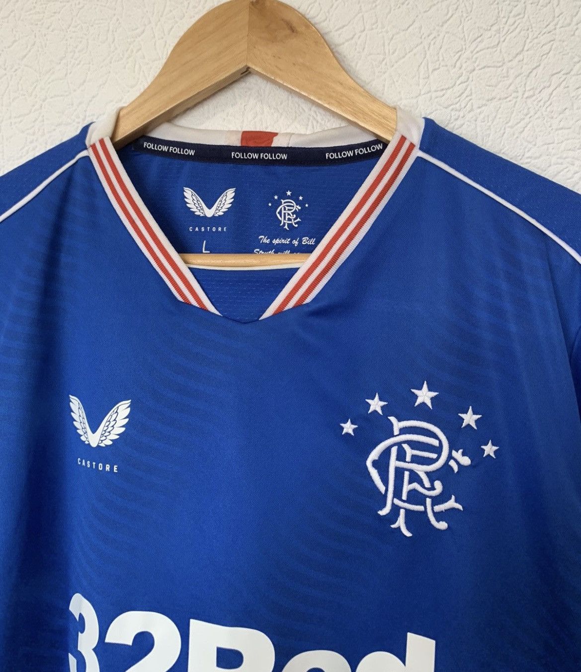 Castore RANGERS CASTORE 2020/2021 HOME KIT SOCCER JERSEY FOOTBALL Size US L / EU 52-54 / 3 - 3 Thumbnail