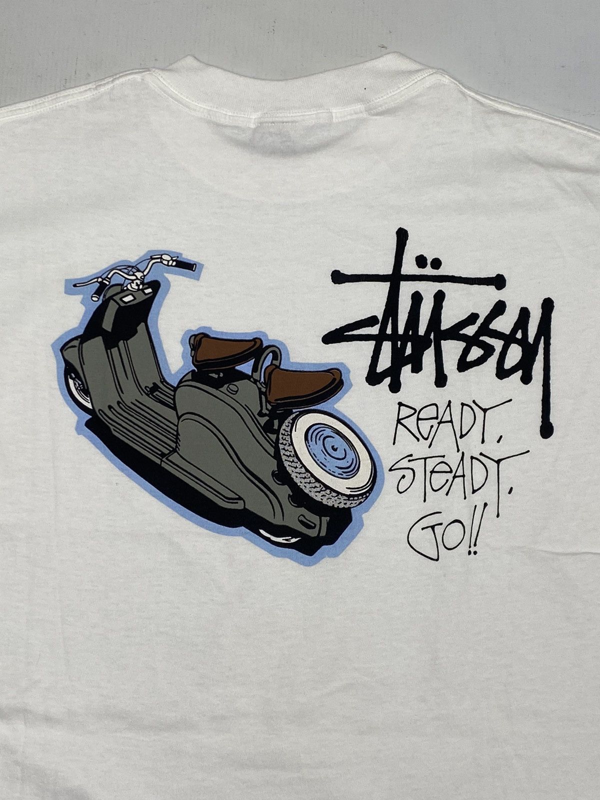 Stussy 👕 RARE Stüssy vintage Vespa T-shirt, new without tags. Size US XL / EU 56 / 4 - 4 Thumbnail