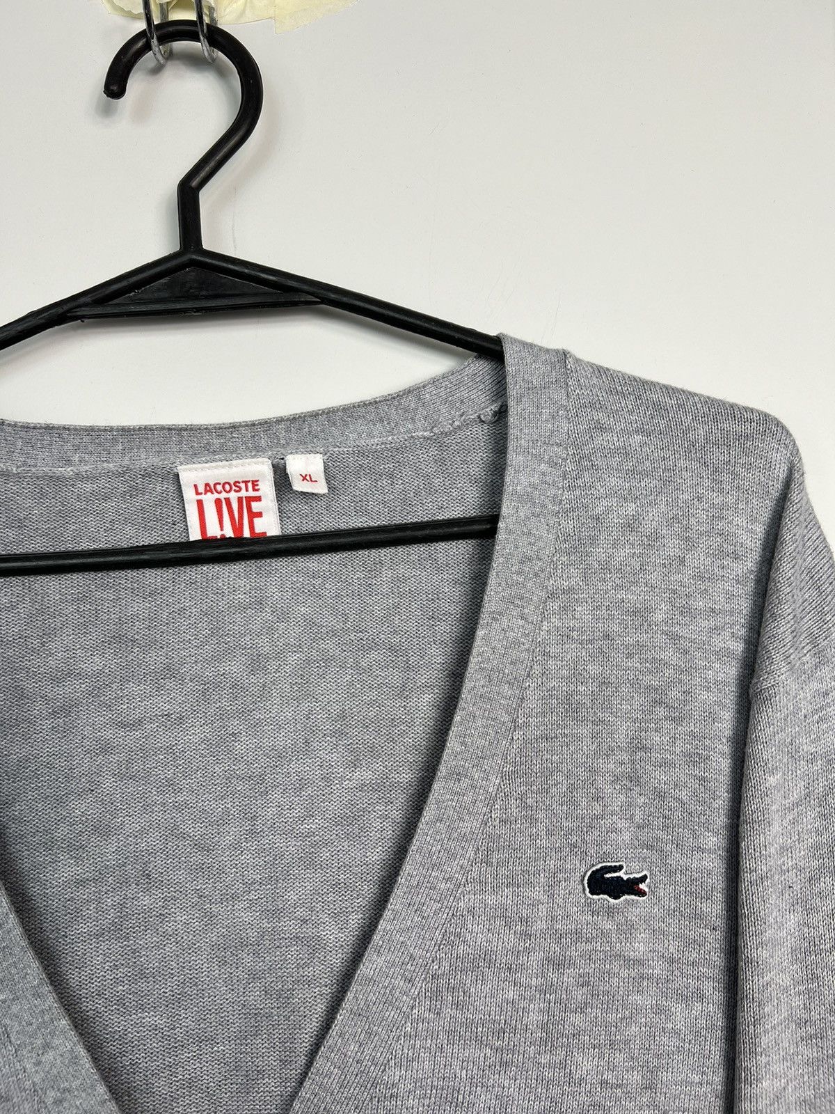 Lacoste Cardigan Lacoste L!VE Logo Sweater Size US XL / EU 56 / 4 - 2 Thumbnail