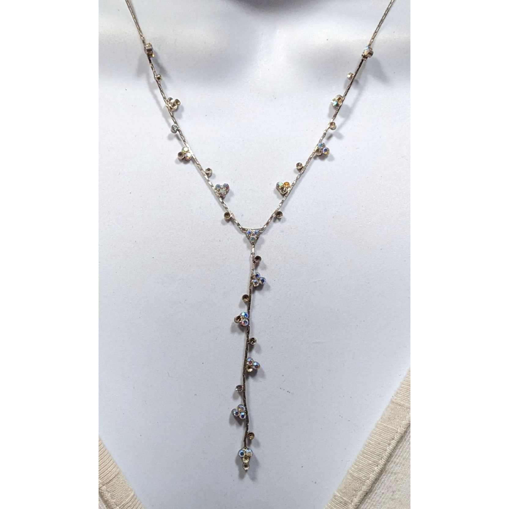 Other Christina Collection Minimalist Glam AB Rhinestone Y Drop Ne Size ONE SIZE - 3 Thumbnail
