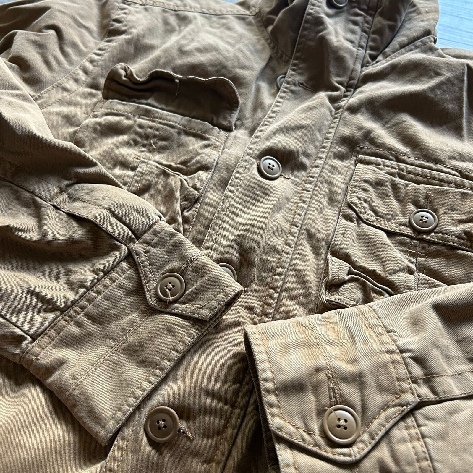 Aeropostale Vintage y2k Aeropostale Sherpa Lined Canvas Military Jacket Size US M / EU 48-50 / 2 - 7 Thumbnail