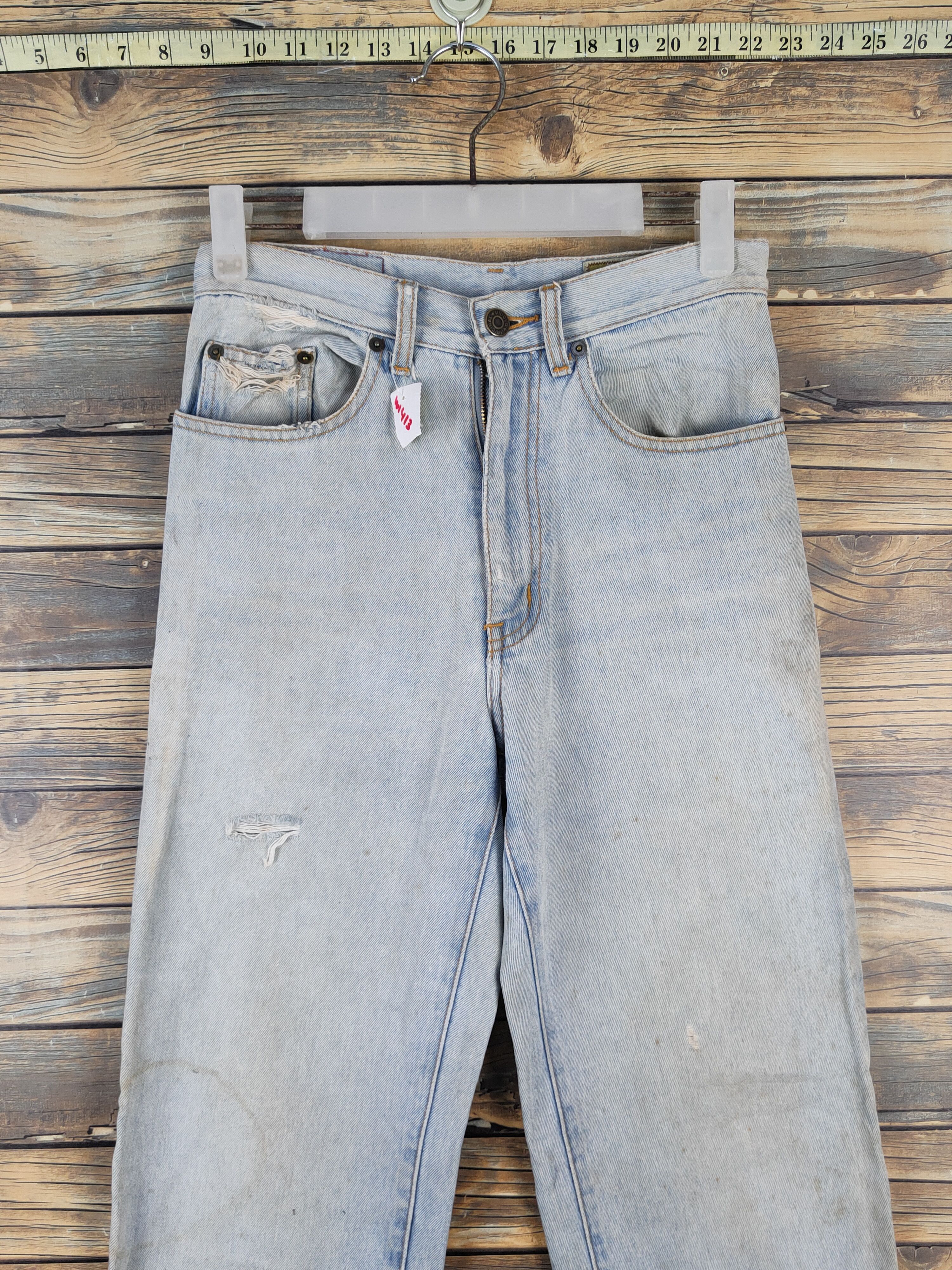 Uniqlo Uniqlo vintage Light Blue Distressed Ripped Jeans #W1413 Size US 27 - 2 Thumbnail