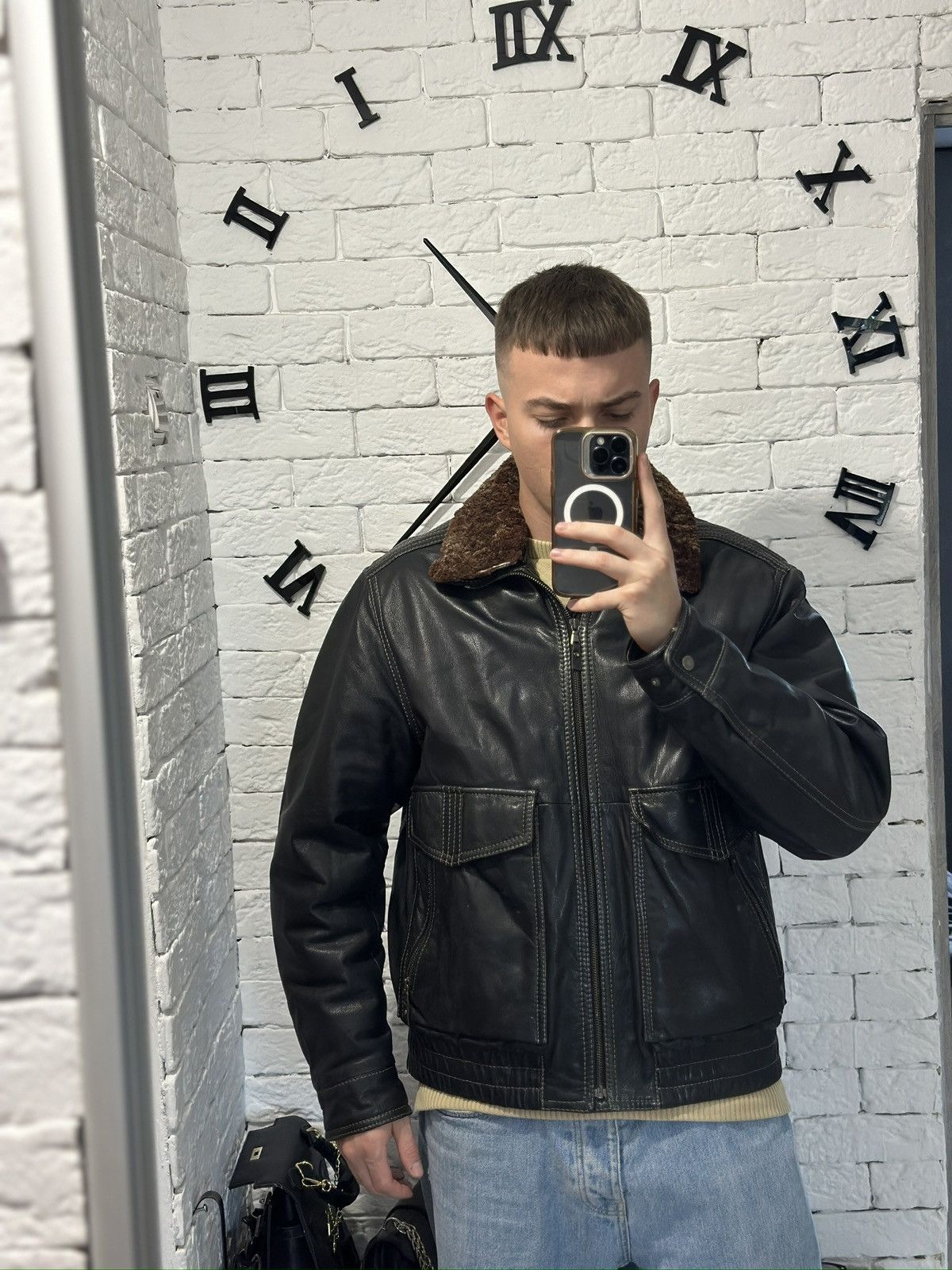 Gimo's Gimo’s Italy Leather Jacket – 100% Pelle Leather – Black Size US L / EU 52-54 / 3 - 17 Thumbnail