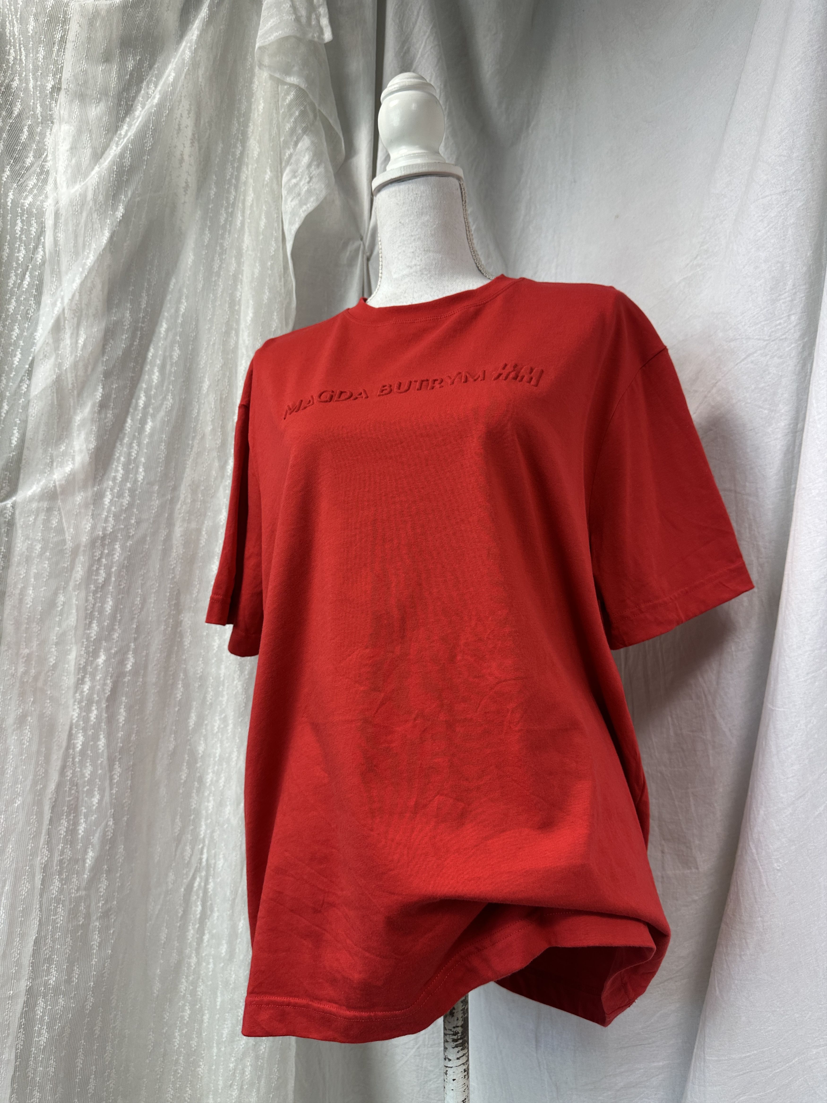 Magda Butrym Vintage Streetwear Magda Butrym Red T-shirt Y2K Size M / US 6-8 / IT 42-44 - 1 Thumbnail