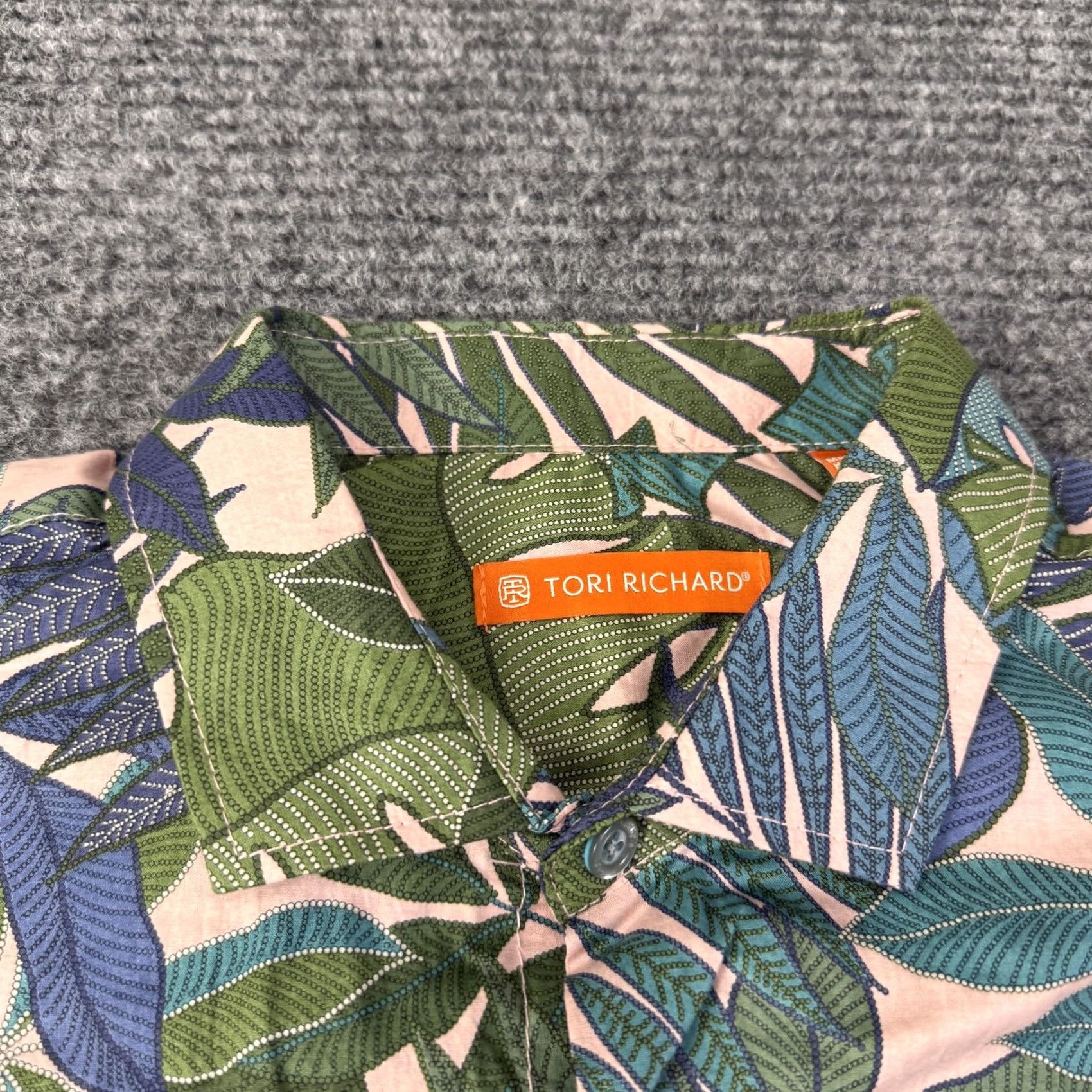 Tori Richard Tori Richard Shirt Mens M Multicolor Leaf Hawaiian Short Sleeve Button Up Size US M / EU 48-50 / 2 - 4 Thumbnail