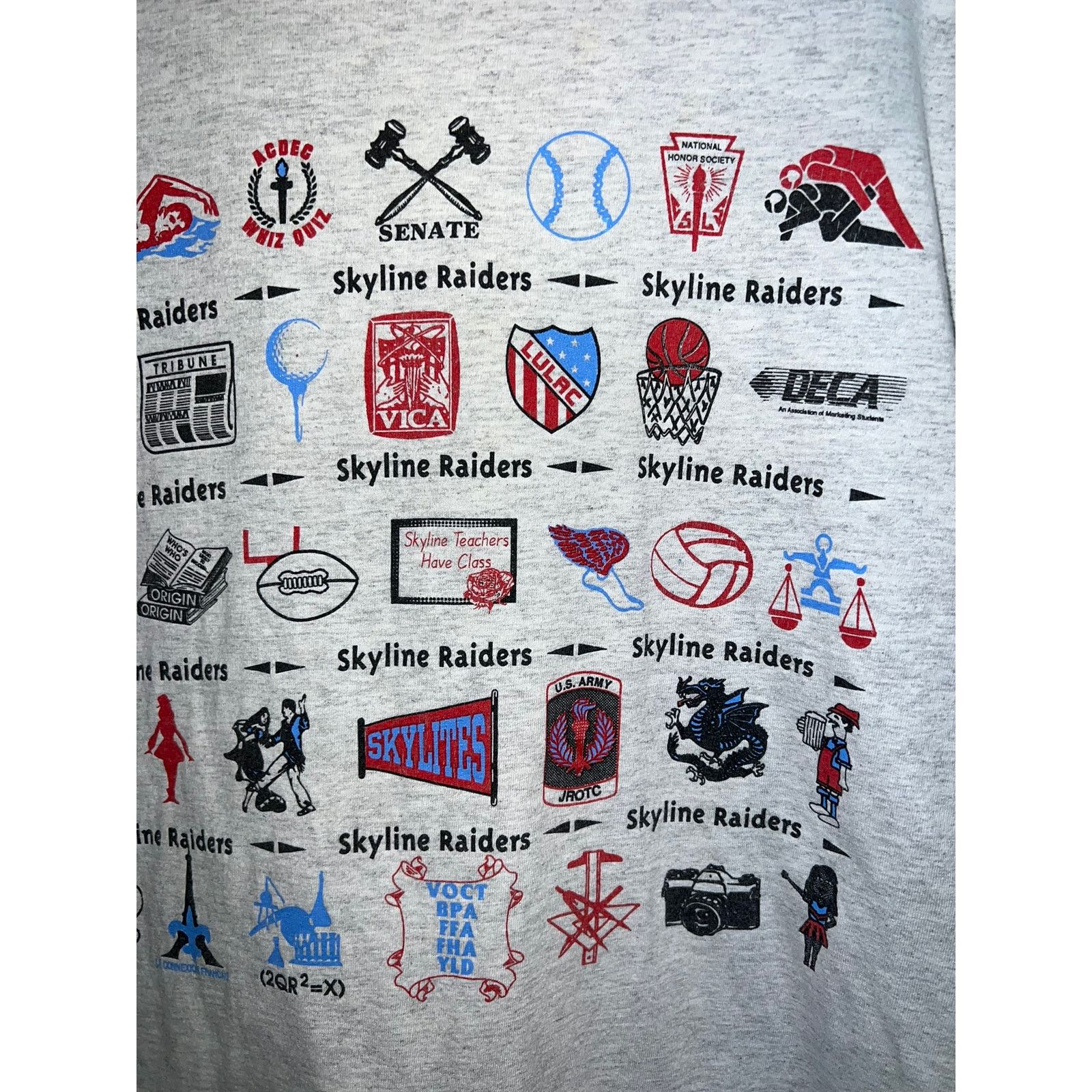Vintage Vintage Skyline Shirt Skyline Raiders Dallas Texas Tee 90s L Size US L / EU 52-54 / 3 - 3 Thumbnail