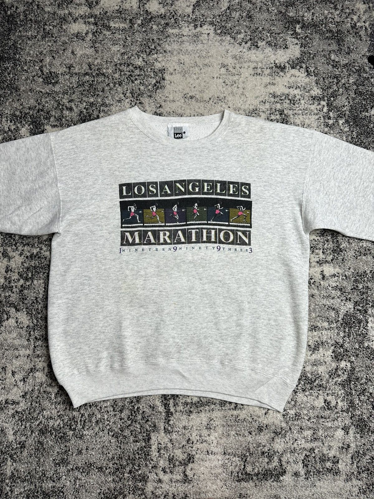 Lee Lee Made in USA Vintage 1993 LosAngeles Marathon StreetWear Size US L / EU 52-54 / 3 - 6 Thumbnail