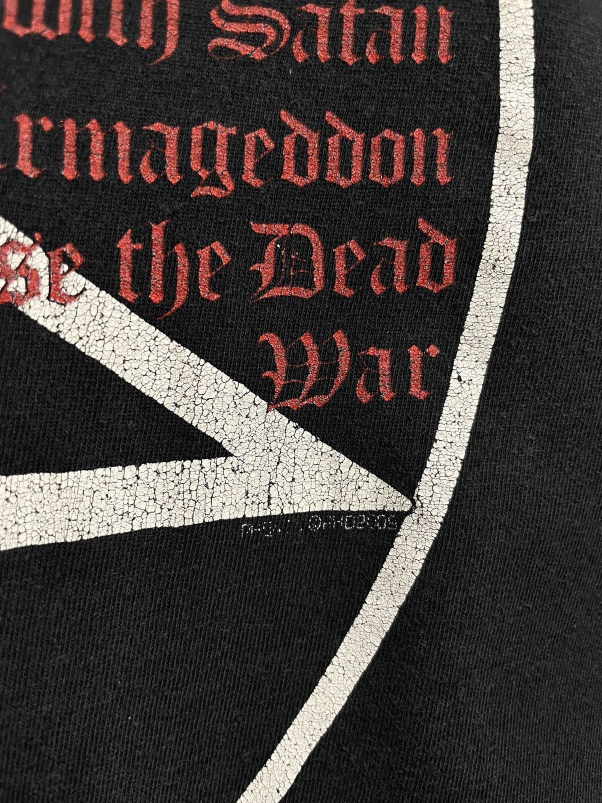Band Tees Vintage 00s Bathory Goat Black Metal Band Faded T-Shirt Size US XL / EU 56 / 4 - 16 Thumbnail