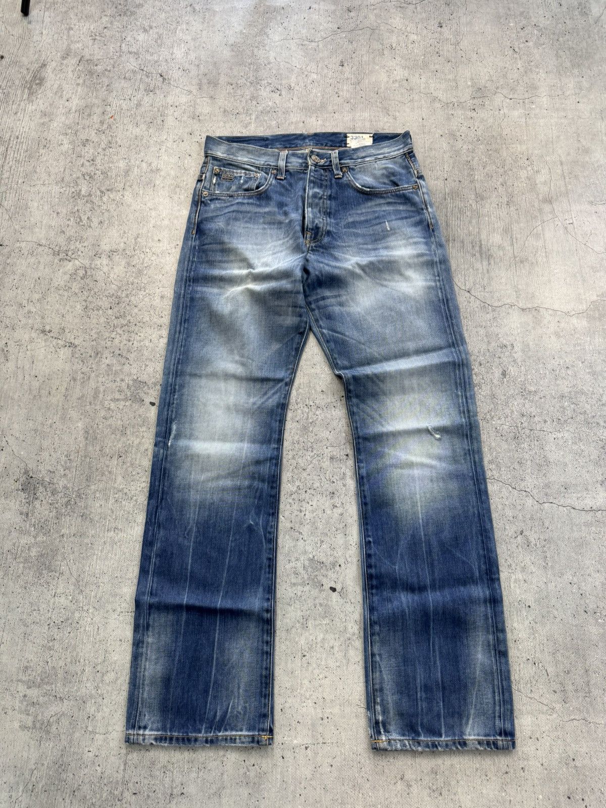 G-Star Rare Vintage G-Star Raw Denim Flared Jeans Y2K Size US 30 / EU 46 - 6 Thumbnail