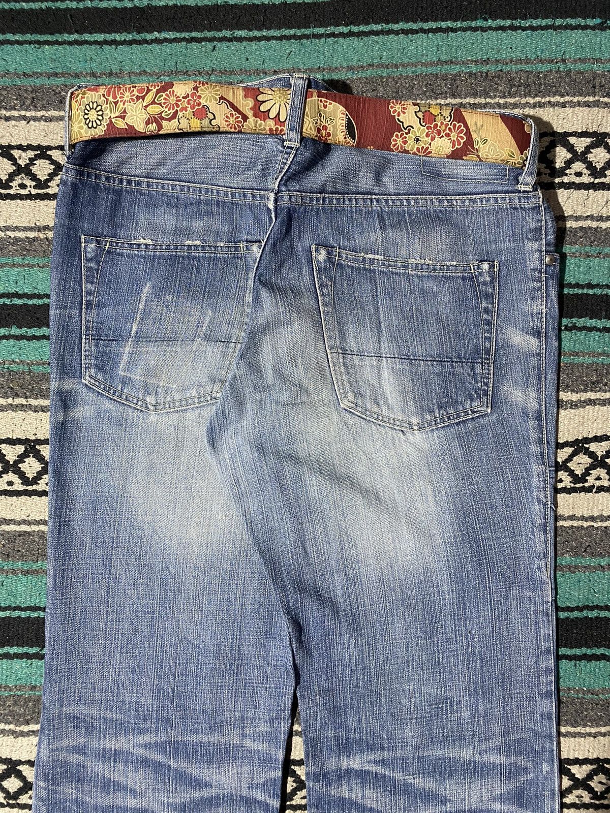 ABAHOUSE 2000s ABAHOUSE - Sashiko/Boro Patchwork Denim Pants Size US 34 / EU 50 - 5 Thumbnail
