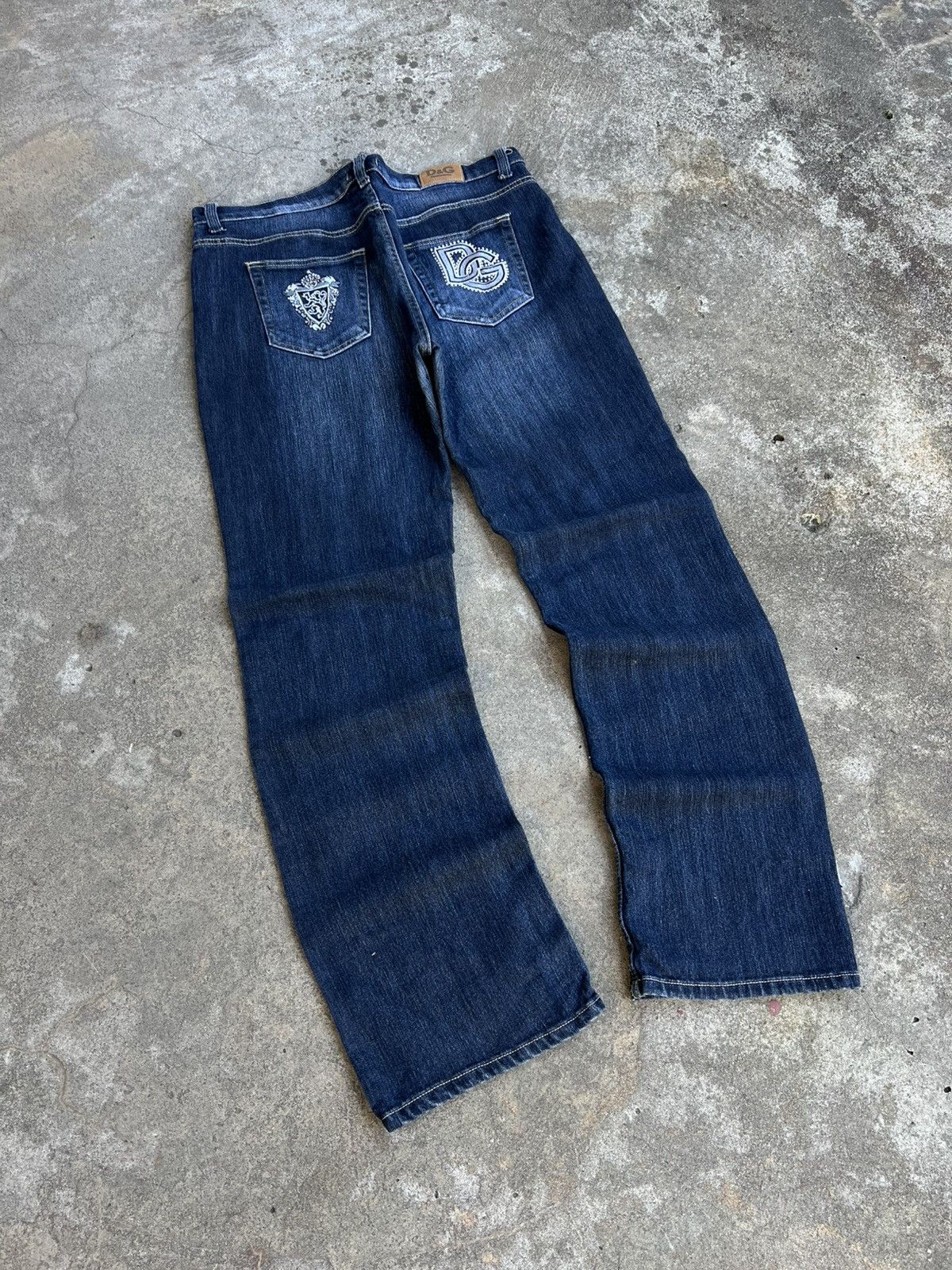 Dolce & Gabbana Crazy Dolce Gabbana Big Logo Baggy Jeans UK Y2k Rare Vintage Size US 36 / EU 52 - 2 Thumbnail