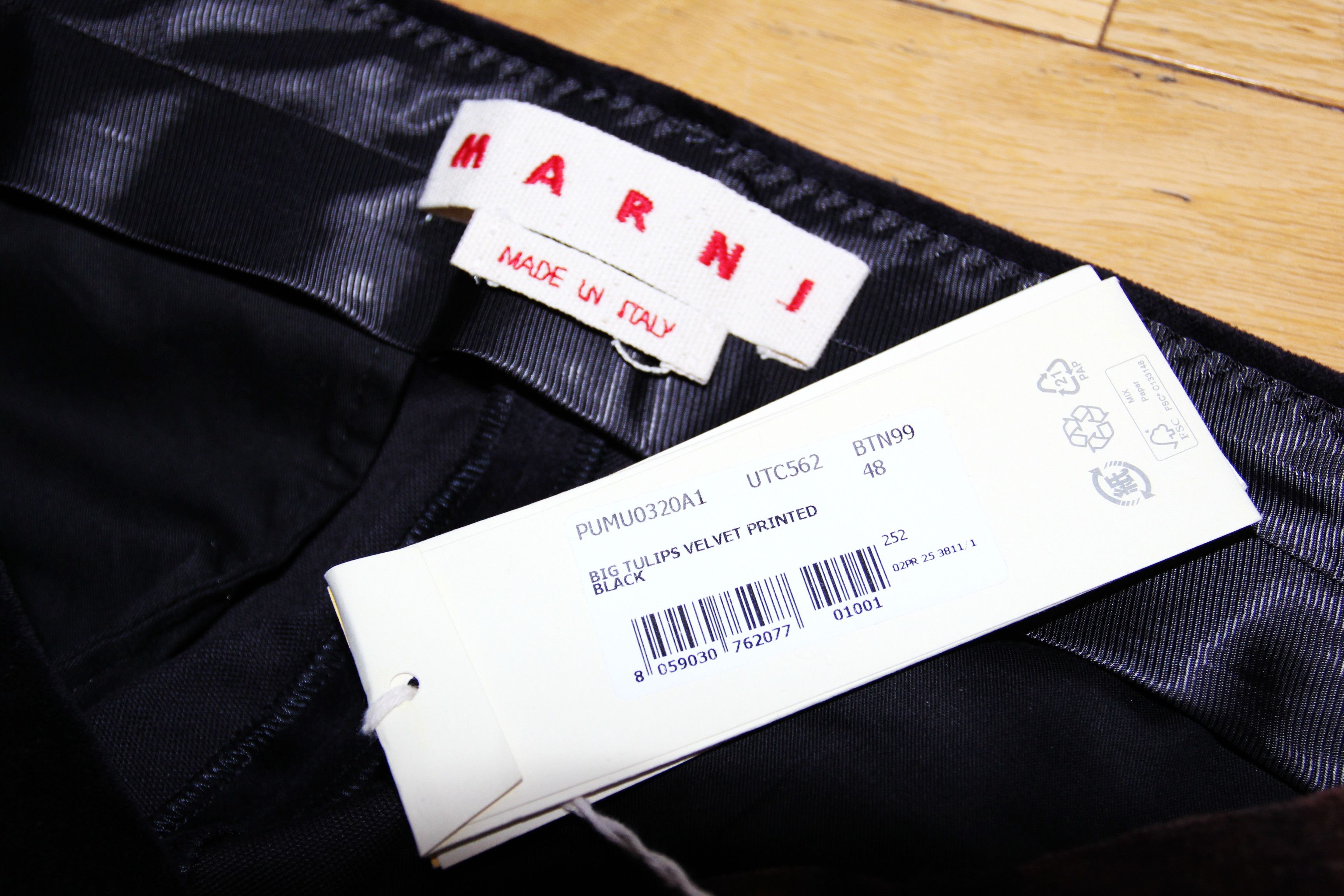 Marni BNWT AW25 MARNI BIG TULIPS VELVET PRINTED PANTS 48 Size US 32 / EU 48 - 8 Thumbnail