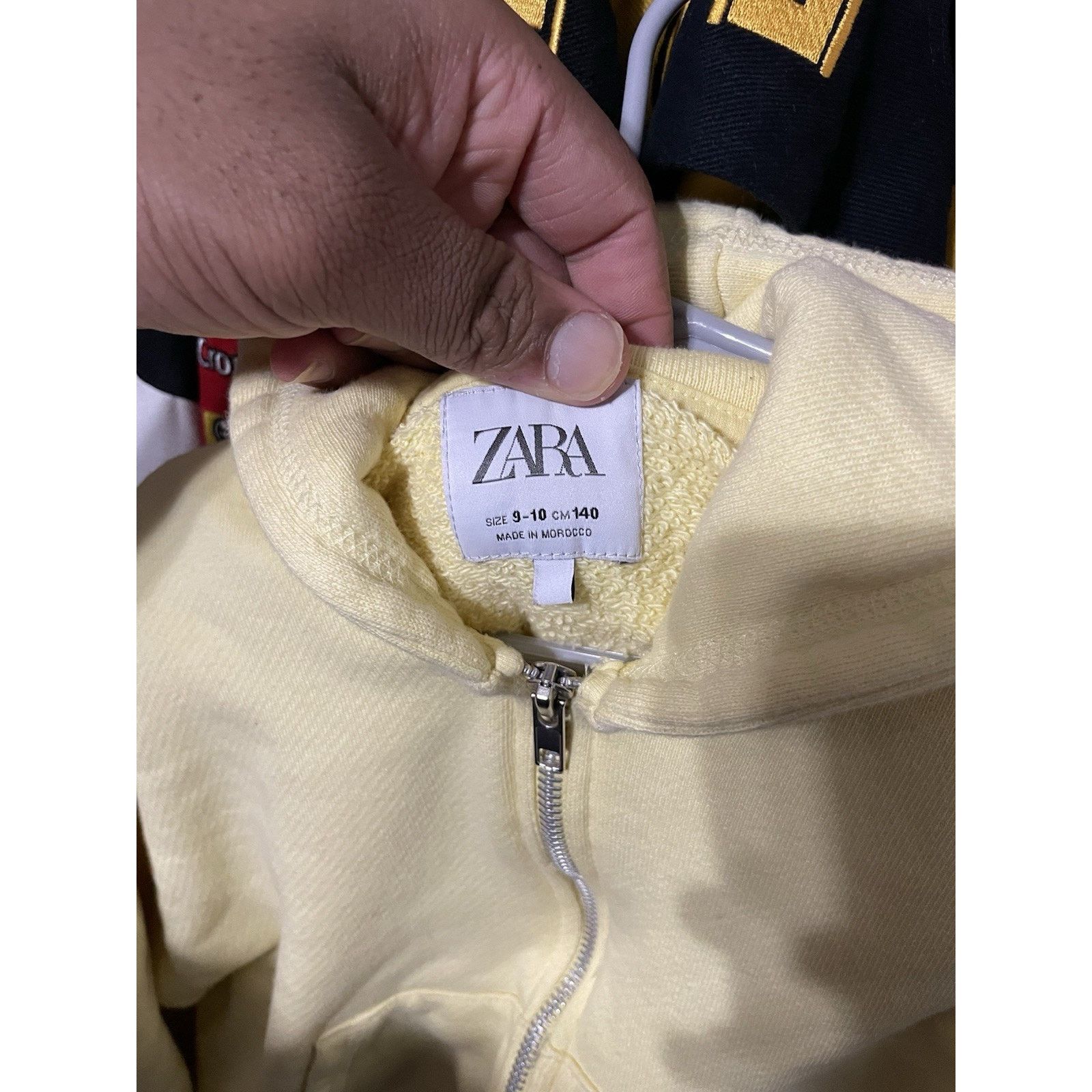 Zara Size 9-10yo- Zara Girls' Butter/ Pale Yellow Zip Hoodie Size ONE SIZE - 3 Thumbnail