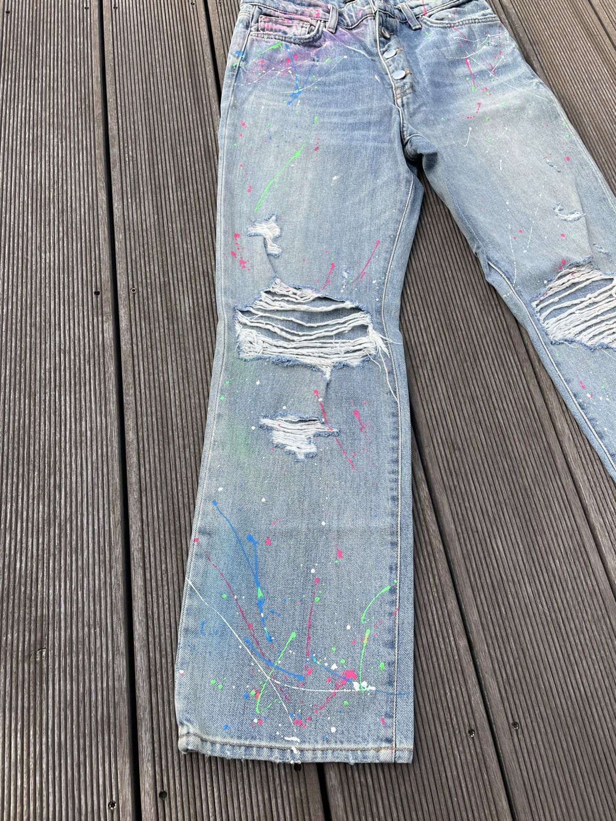 Amiri Amiri Paint Splatter Distressed Jeans - Size 28 Size US 28 / EU 44 - 3 Thumbnail