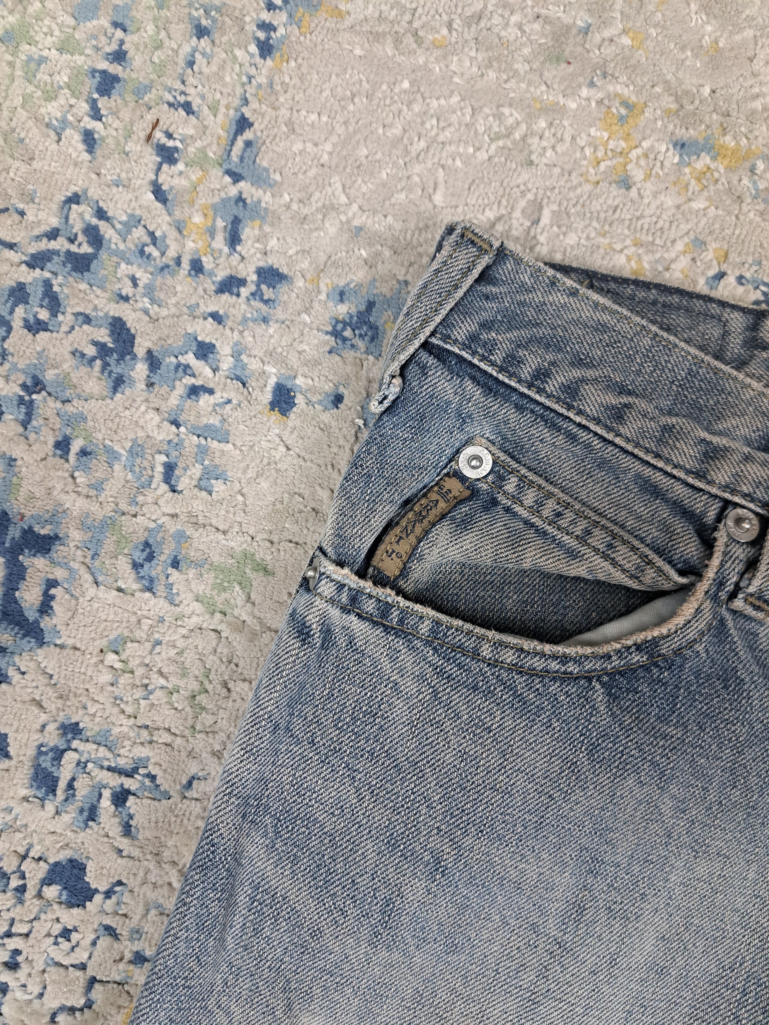 Armani Armani Jeans Baby Blue Straight Fit Denim Archive Designer Size US 31 - 7 Thumbnail