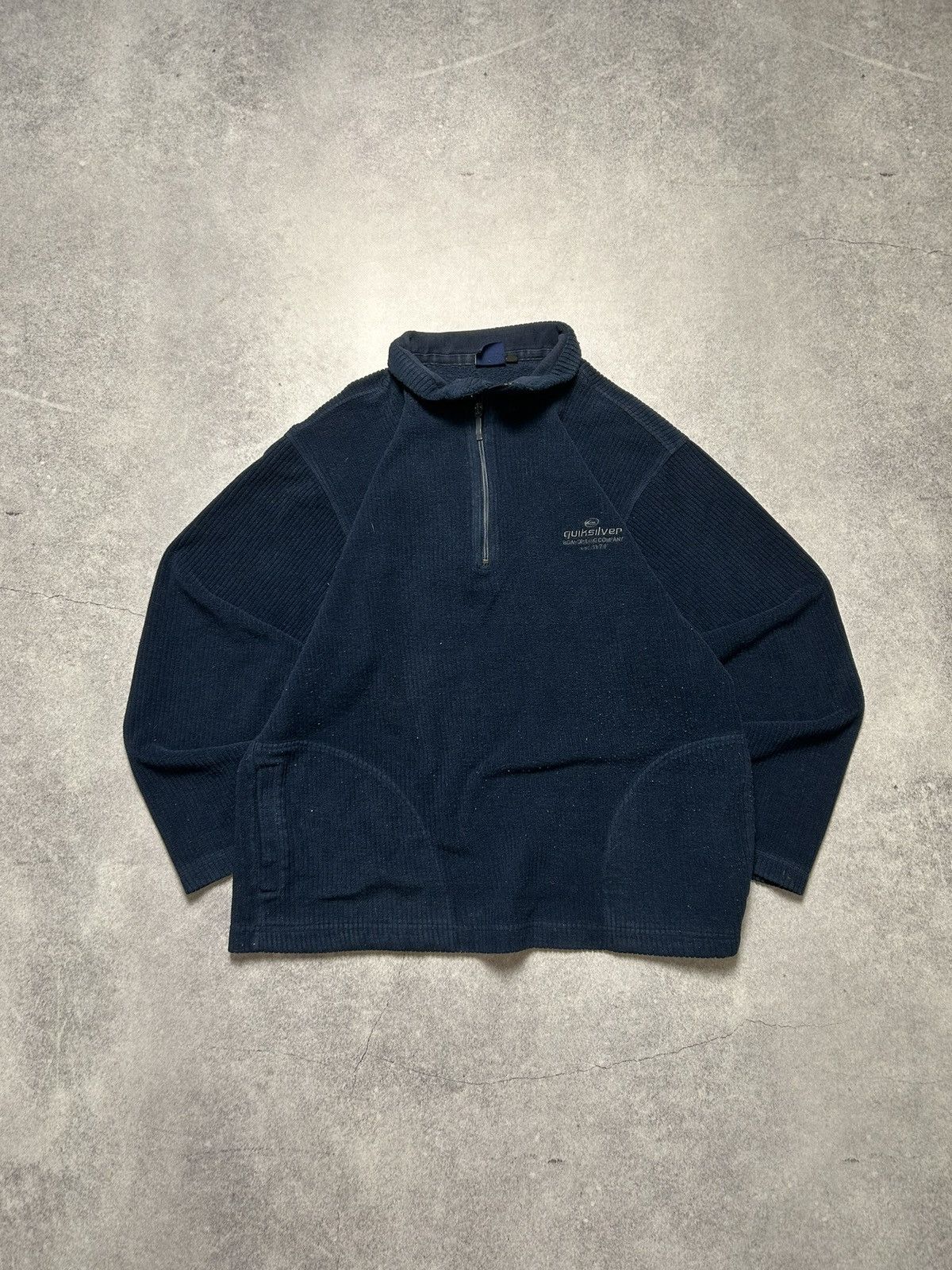 Quiksilver Vintage 90’s Quiksilver Logo Surf 1/4 Zip Fleece Sweatshirt Size US L / EU 52-54 / 3 - 1 Thumbnail