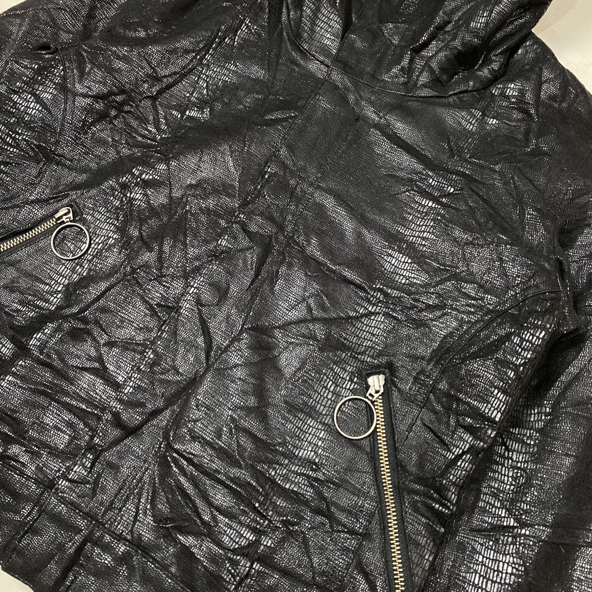 Black Peace Now For Men (B.P.N) Snakeskin Leather Jacket