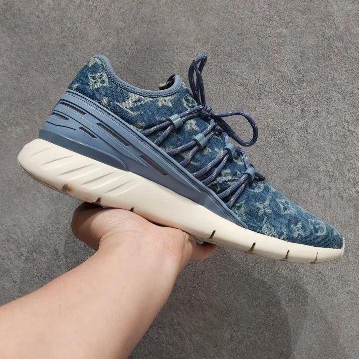 Louis Vuitton Louis Vuitton Fastlane Denim Sneakers for Men -2508 Size US 9.5 / EU 42-43 - 5 Thumbnail
