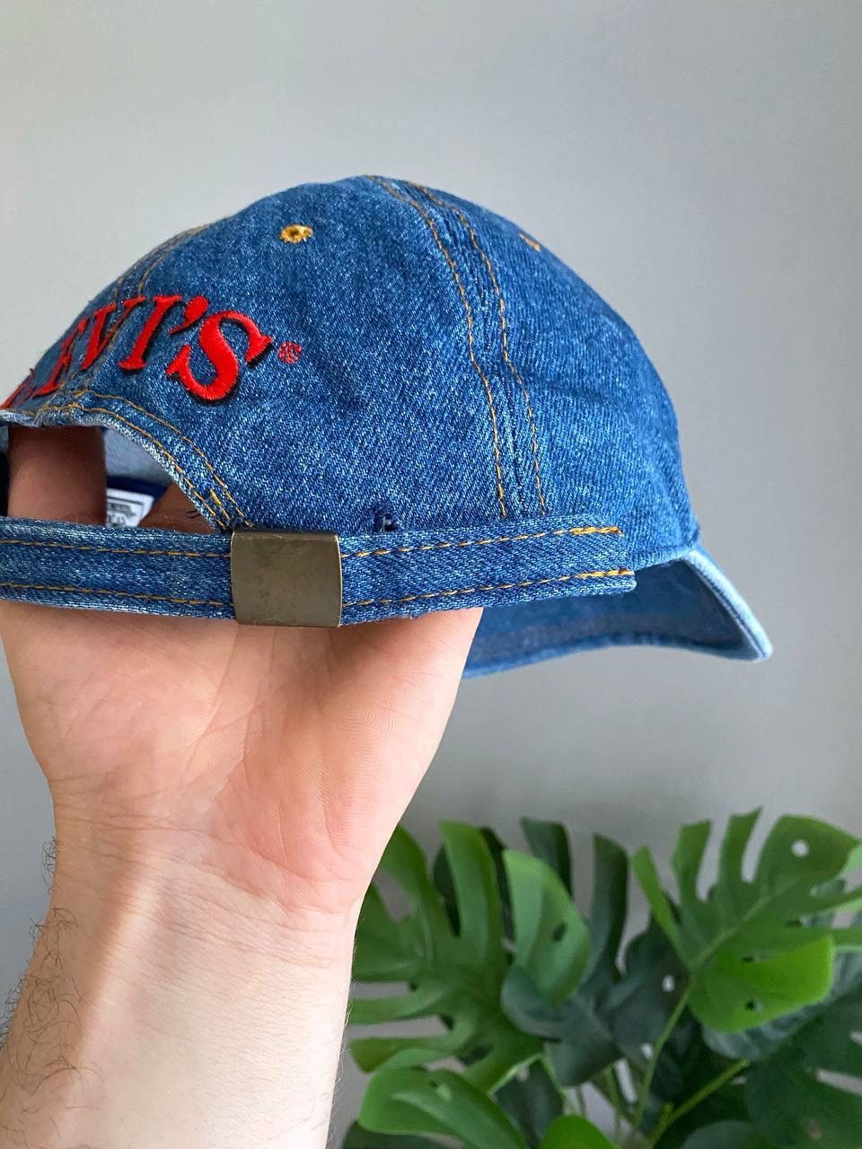 Levi's Vintage Clothing × Vintage Levi's 90s Vintage Denim Blue Cap "American Legend" Size ONE SIZE - 8 Thumbnail