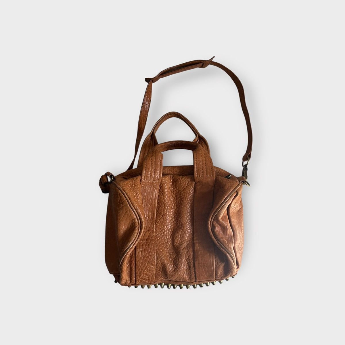 Alexander Wang Alexander Wang Rocco Bag – Brown Leather / Gold Studs Size ONE SIZE - 2 Thumbnail