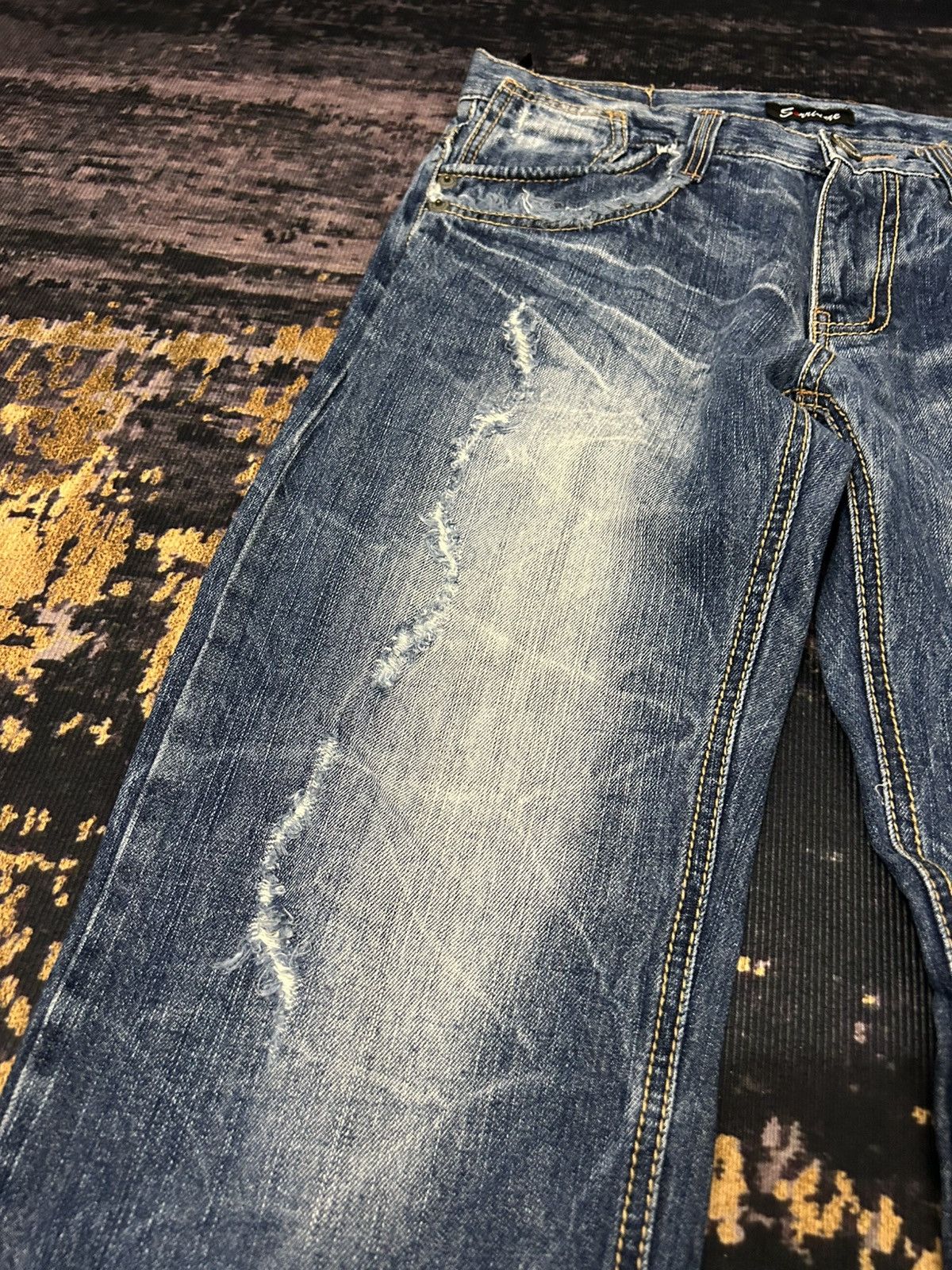 Japanese Brand Vintage Japanese Sorridere Mud Wash Claw Mark Jeans Size US 32 / EU 48 - 7 Thumbnail