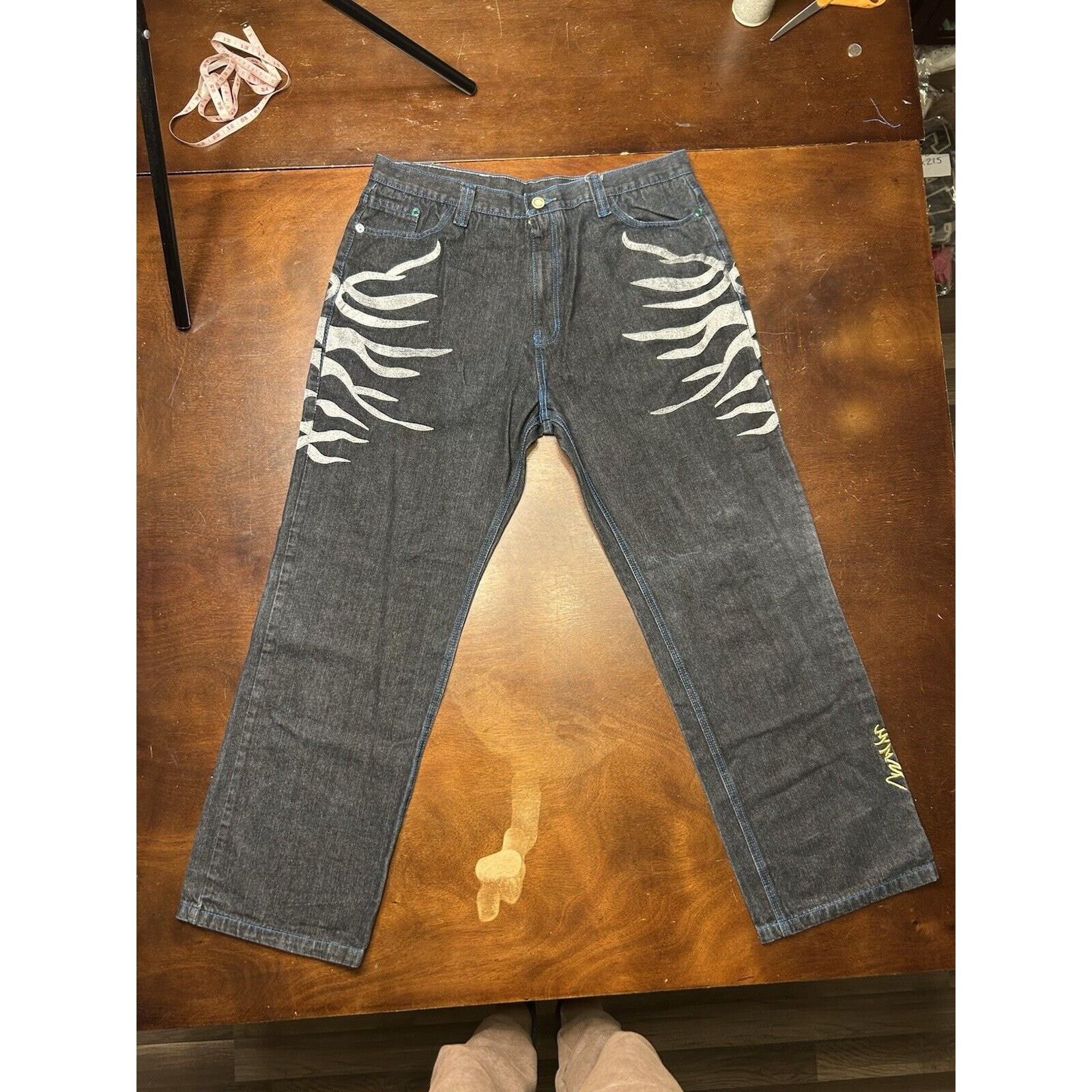 Coogi VTG Baggy Y2K Coogi Jeans Tiger Silver Hip Hop Skater RARE Size US 40 / EU 56 - 9 Thumbnail