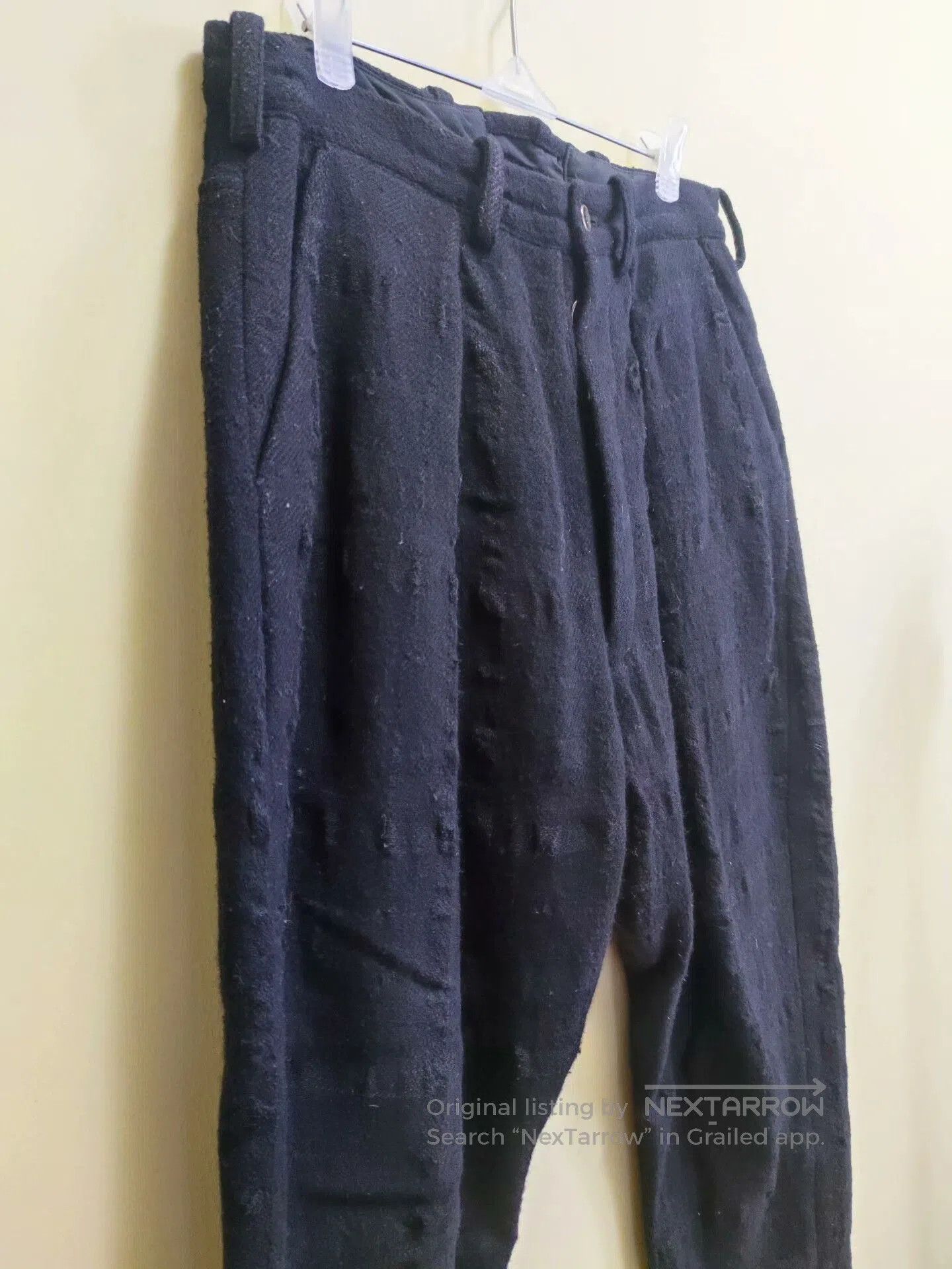 Araki Yuu Araki Yuu Black Wool Trousers. Size US 30 / EU 46 - 1 Thumbnail