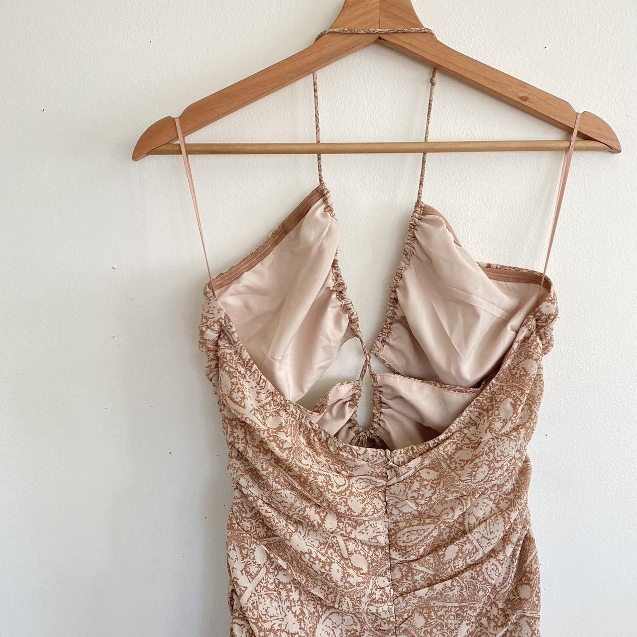 Designer COTTON CANDY MINI DRESS BOHO MAUVE PINK CUTOUT Size M / US 6-8 / IT 42-44 - 6 Thumbnail