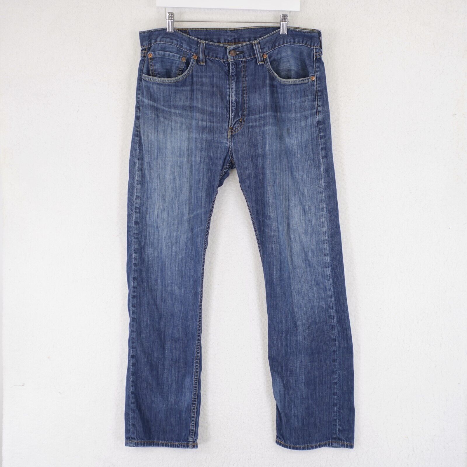 Levi's Levi's 505 Regular Fit Blue Denim Jeans 36/31 Mid Rise Stone Size US 36 / EU 52 - 1 Thumbnail