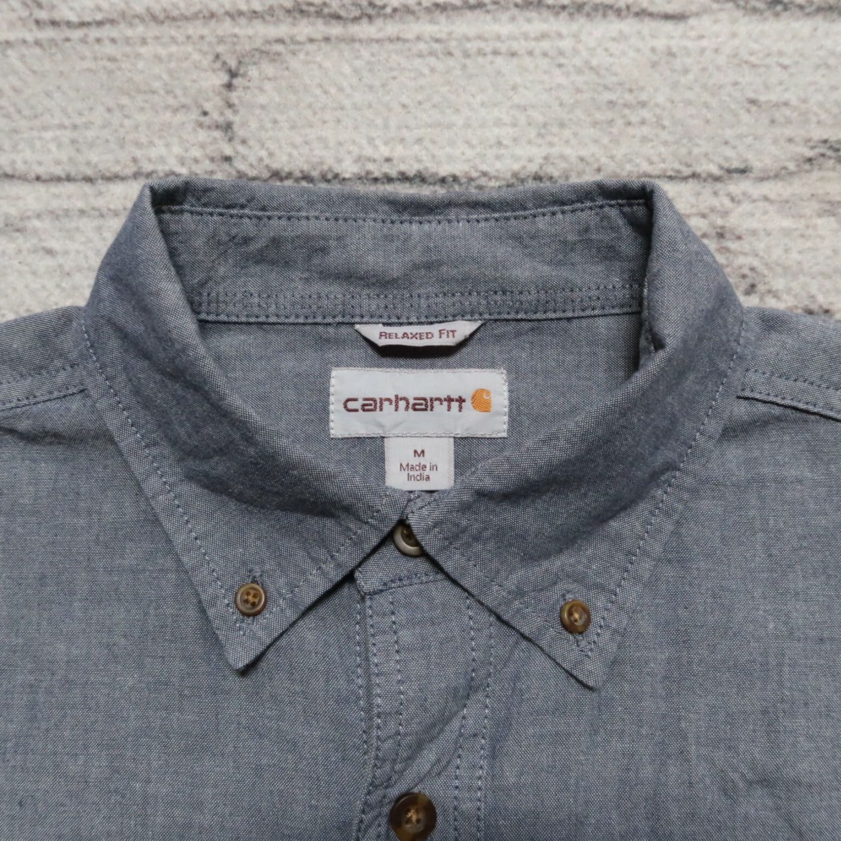 Carhartt Carhartt Chambray Work Shirt Mens Medium Blue Relaxed Fit XS? Size US M / EU 48-50 / 2 - 7 Thumbnail