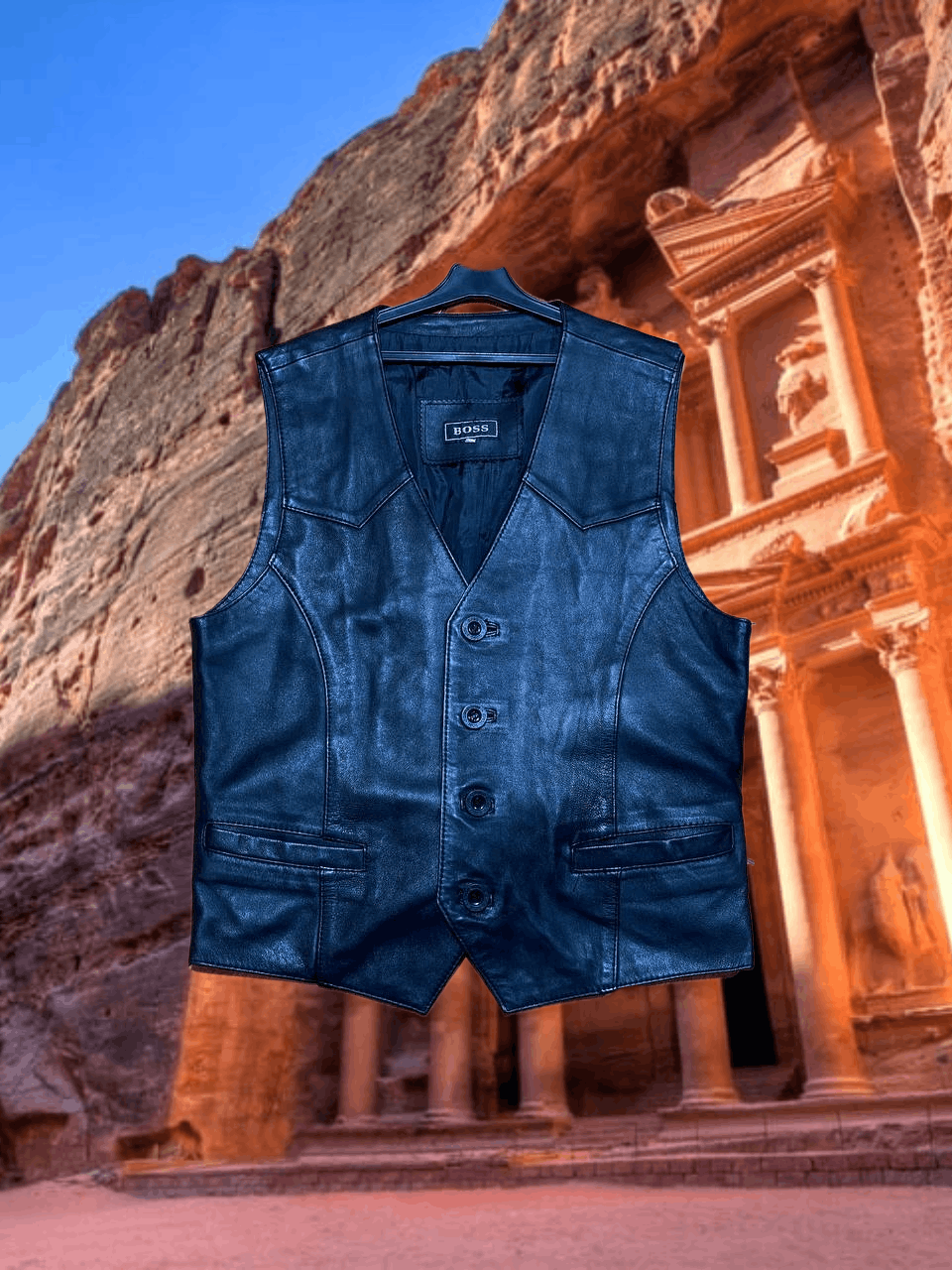 Hugo Boss Vintage Vest Hugo Boss black streetwear Y2K Size 40R - 1 Thumbnail