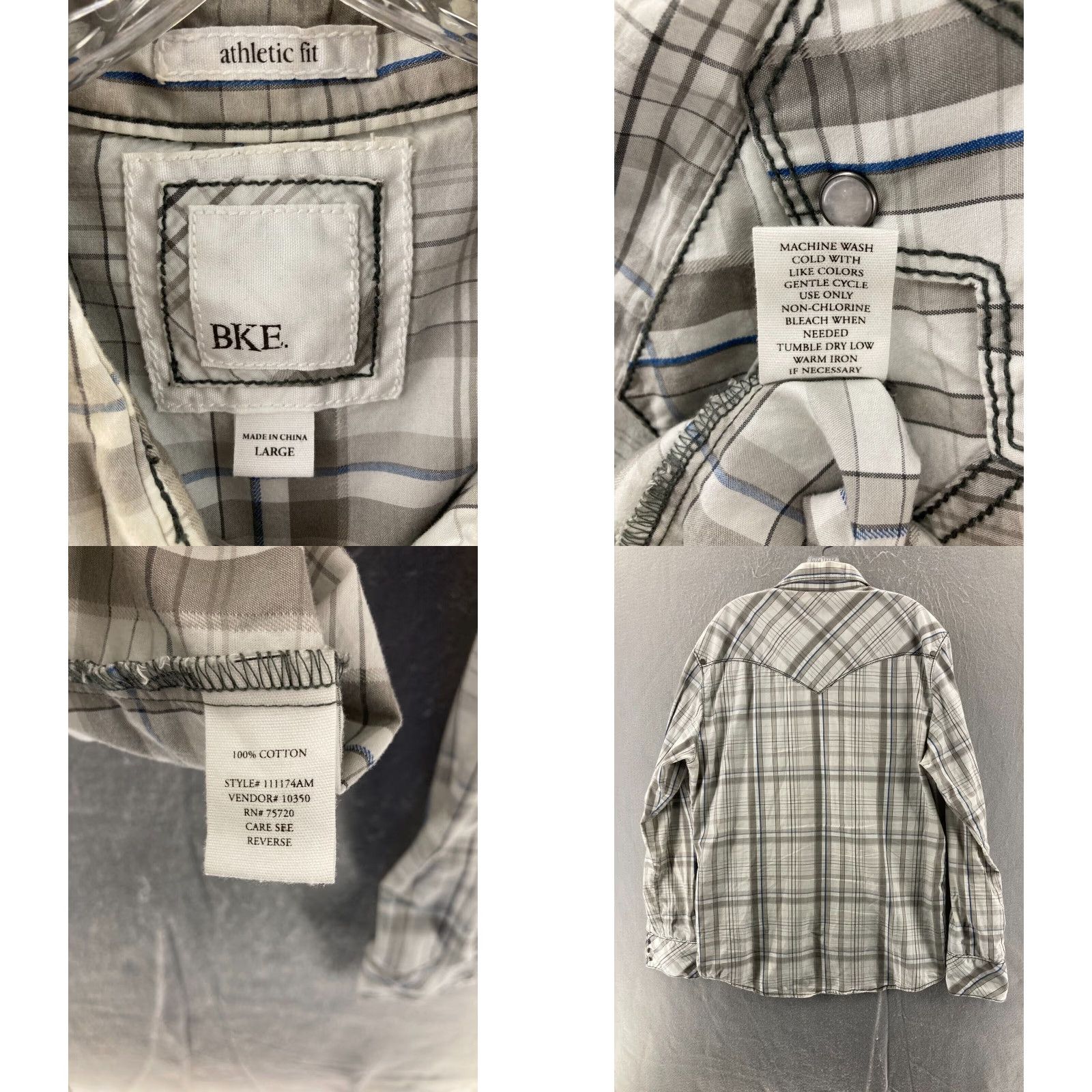 Vintage VINTAGE Buckle Shirt Mens Large Plaid Pearl Snap Western Cowboy Casual Athletic Fit Size US L / EU 52-54 / 3 - 8 Thumbnail