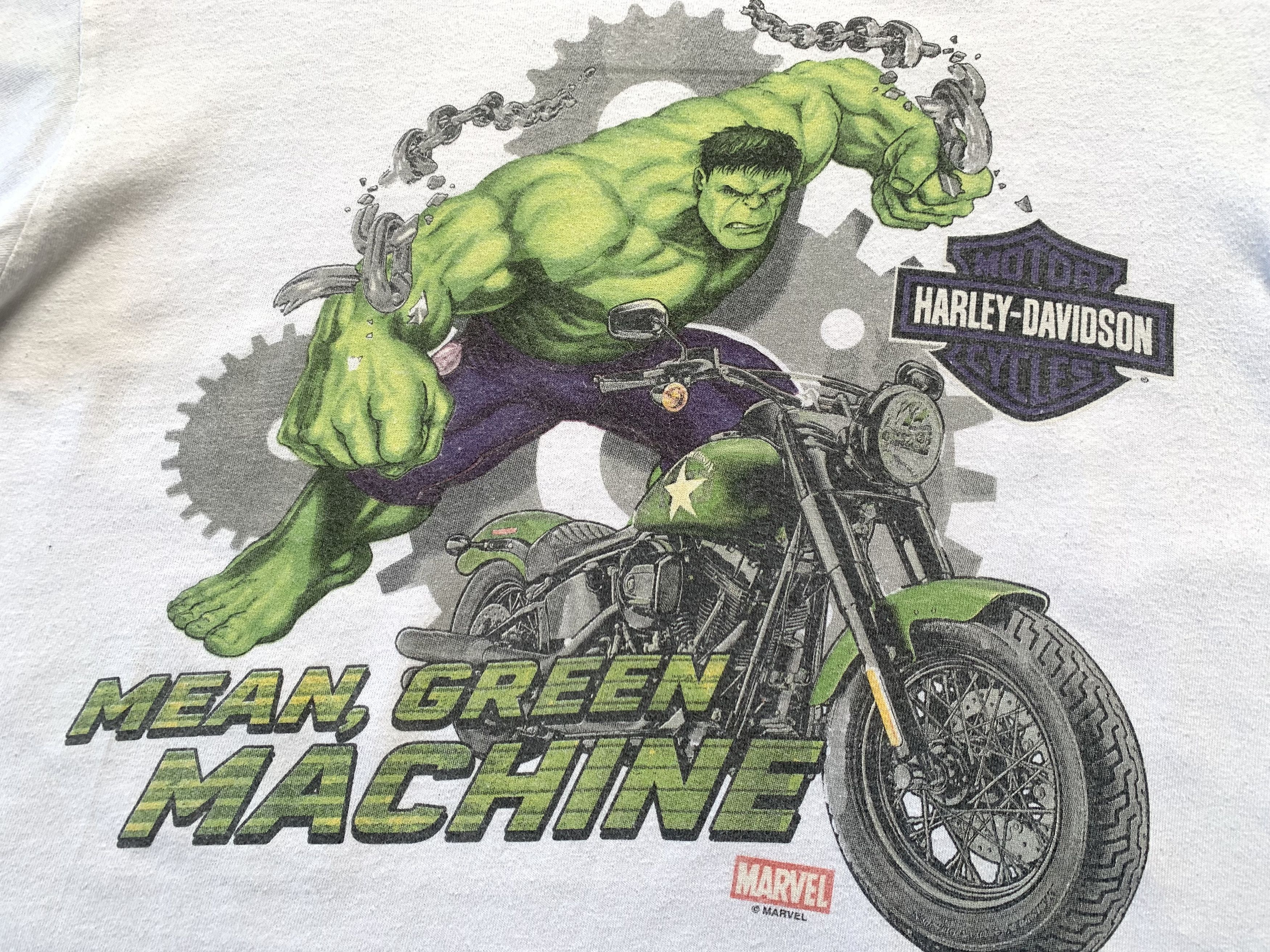 Harley Davidson Mens Harley Davidson Marvel The Hulk Motorcycle T Shirt Size US M / EU 48-50 / 2 - 5 Thumbnail