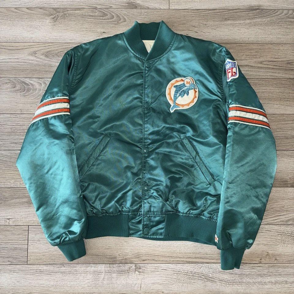Starter 80s Starter Pro Line Miami Dolphins satin bomber jacket Size US L / EU 52-54 / 3 - 1 Thumbnail