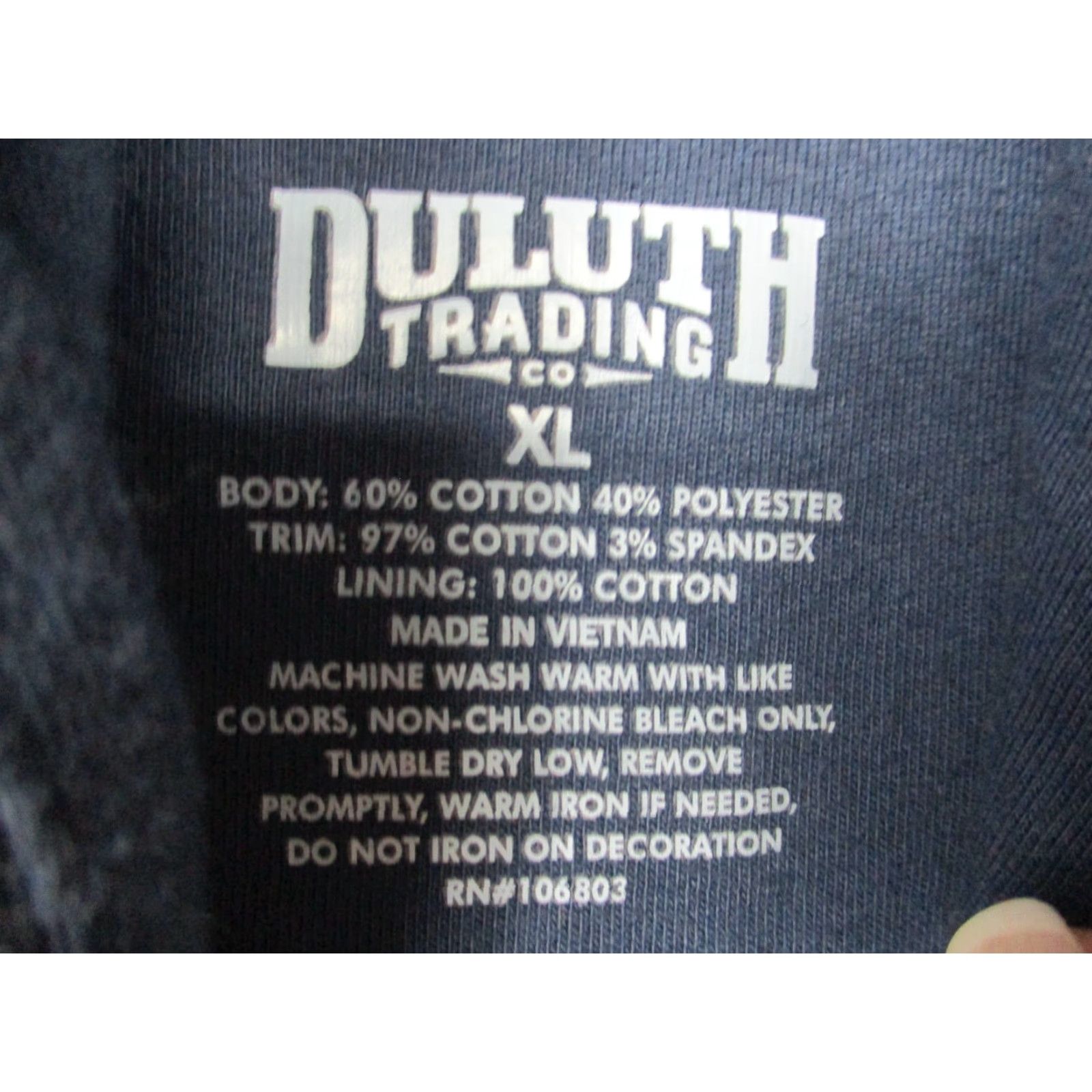Vintage Duluth Fleece Lined Hooded Jacket XL Men's Navy Blue Size US XL / EU 56 / 4 - 2 Thumbnail