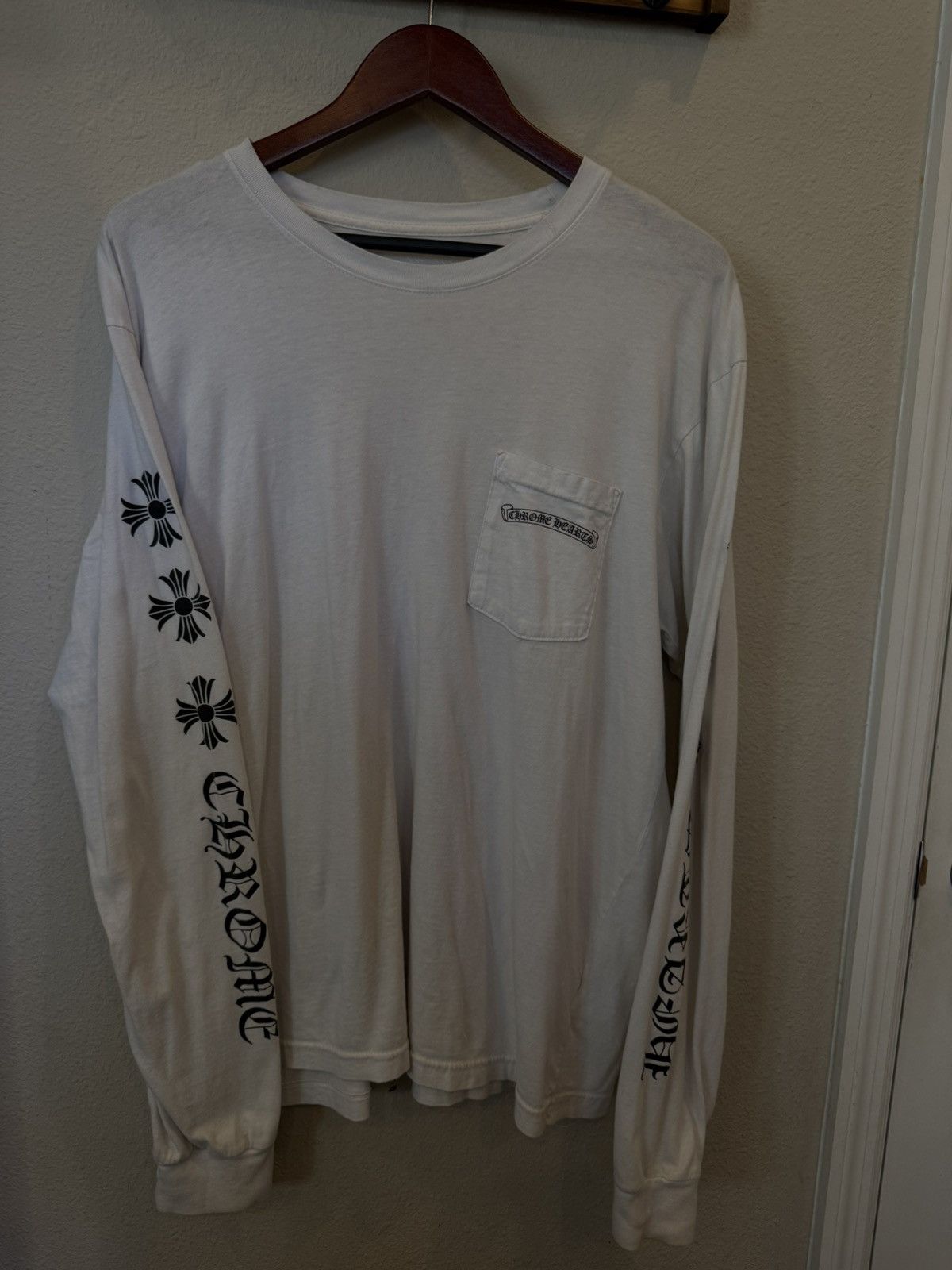 Chrome Hearts Chrome Hearts Long Sleeve T-Shirt Script Size US XL / EU 56 / 4 - 1 Thumbnail