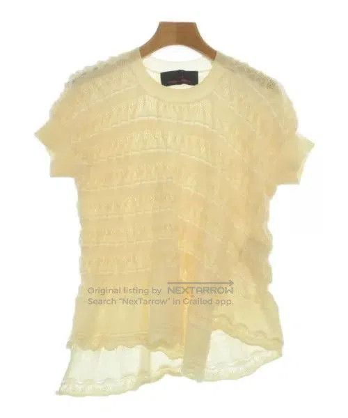 Comme des Garcons COMME des GARCONS White Ruffled Tricot Top. Size M / US 6-8 / IT 42-44 - 1 Thumbnail