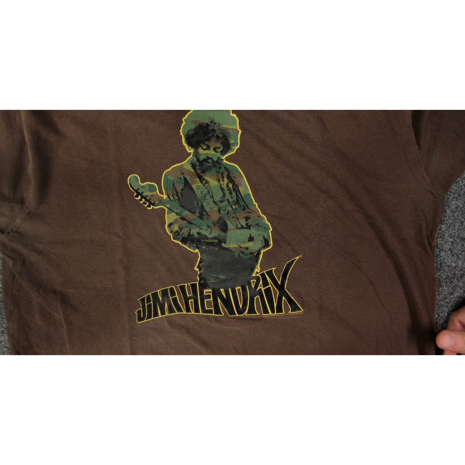Jimi Hendrix Vintage 2005 Authentic Hendrix Camo Crop Top Tee Size M / US 6-8 / IT 42-44 - 10 Thumbnail