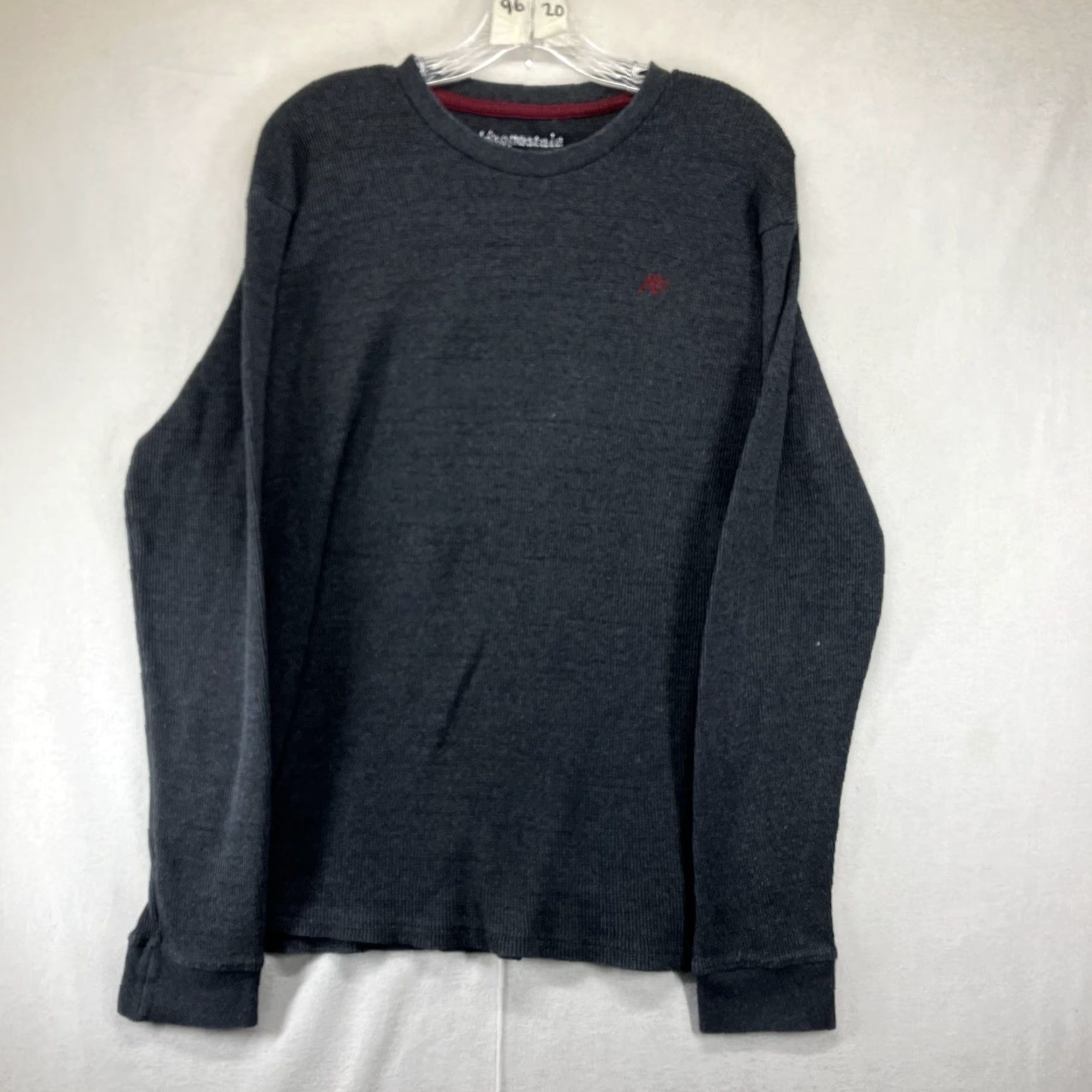 Aeropostale VTG Aeropostale Waffle Thermal Shirt L Grunge Dark Gray Crew Neck Long Sleeve Logo Embroidered Cotton Polyester 2000-2009 Men T-Shirt Size US L / EU 52-54 / 3 - 2 Thumbnail