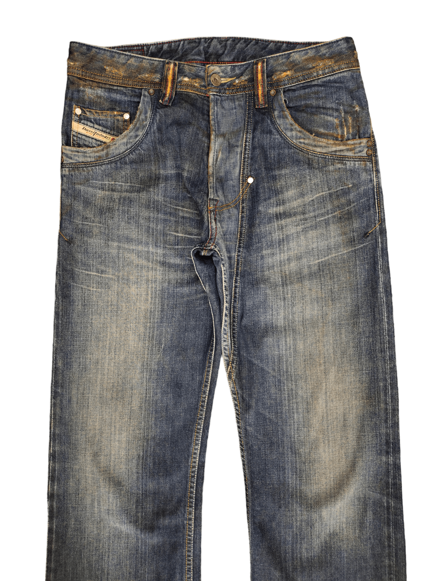 Diesel Vintage Y2k Diesel D Logo Rusty Distress Relaxed Denim Pants Size US 30 / EU 46 - 2 Thumbnail