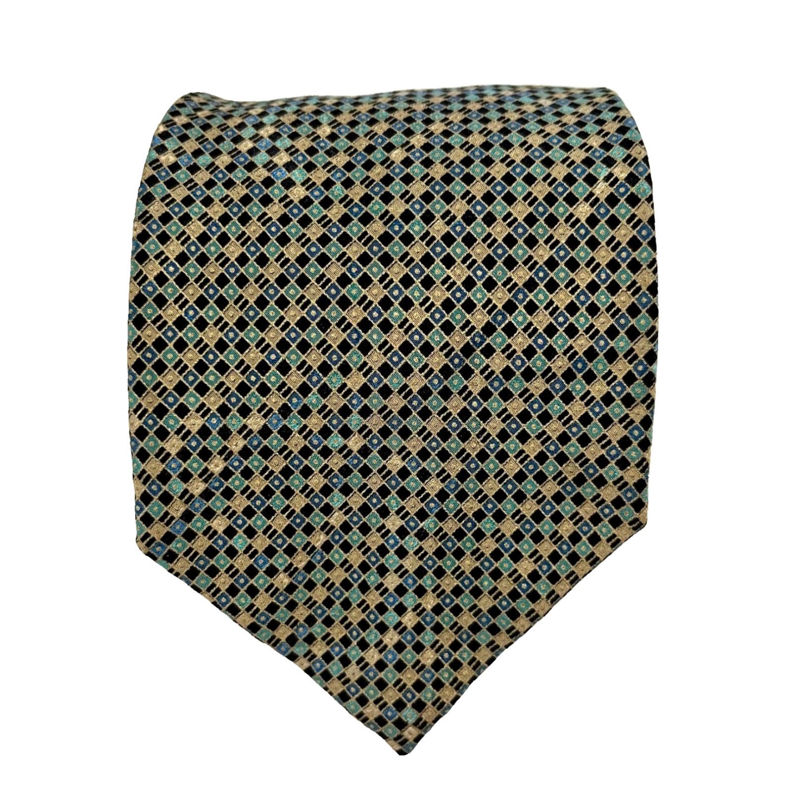 Brioni Brioni Men’s Silk Tie Geometric Holographic Abstract Made in Italy Long 61" Width 3.5" Multicolor Designer Preppy Tie Mens Biomed? Size ONE SIZE - 2 Thumbnail