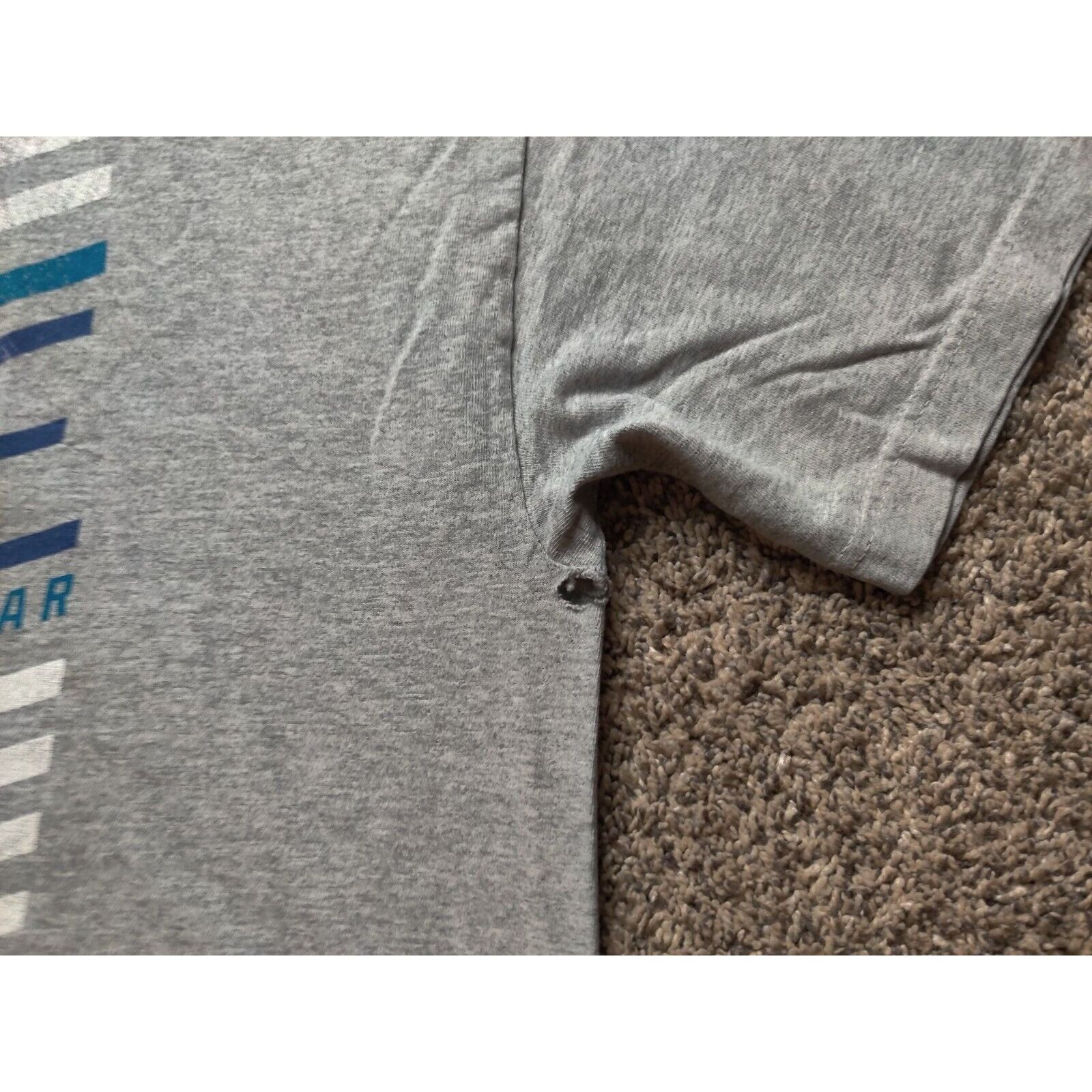 Nike Nike Shirt Adult Mens XL Gray Blue Sportswear Spell Out Size US XL / EU 56 / 4 - 3 Thumbnail