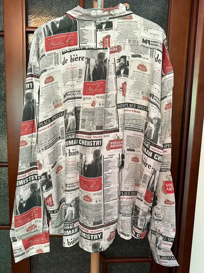 Martine Rose Martine Rose Vintage newspaper printed shirt Size US L / EU 52-54 / 3 - 2 Thumbnail