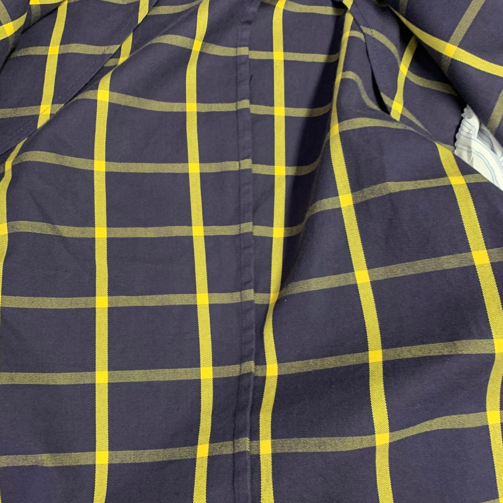 PIOMBO Navy Yellow Window Pane Cotton Notch Lapel Sport Coat Size 40R - 5 Thumbnail
