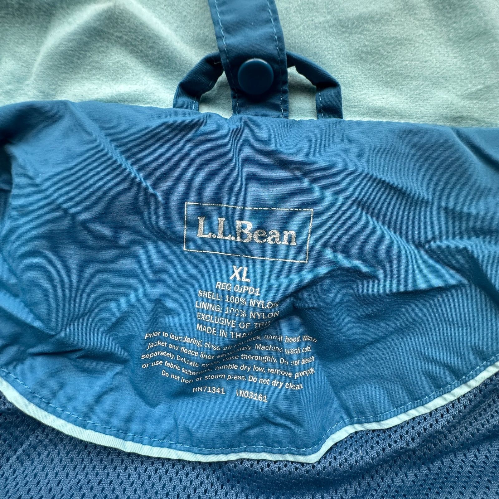 L.L. Bean LL Bean 0JPD1 Blue Full Zip Hidden Hooded Jacket Womens XL Size XL / US 12-14 / IT 48-50 - 3 Thumbnail
