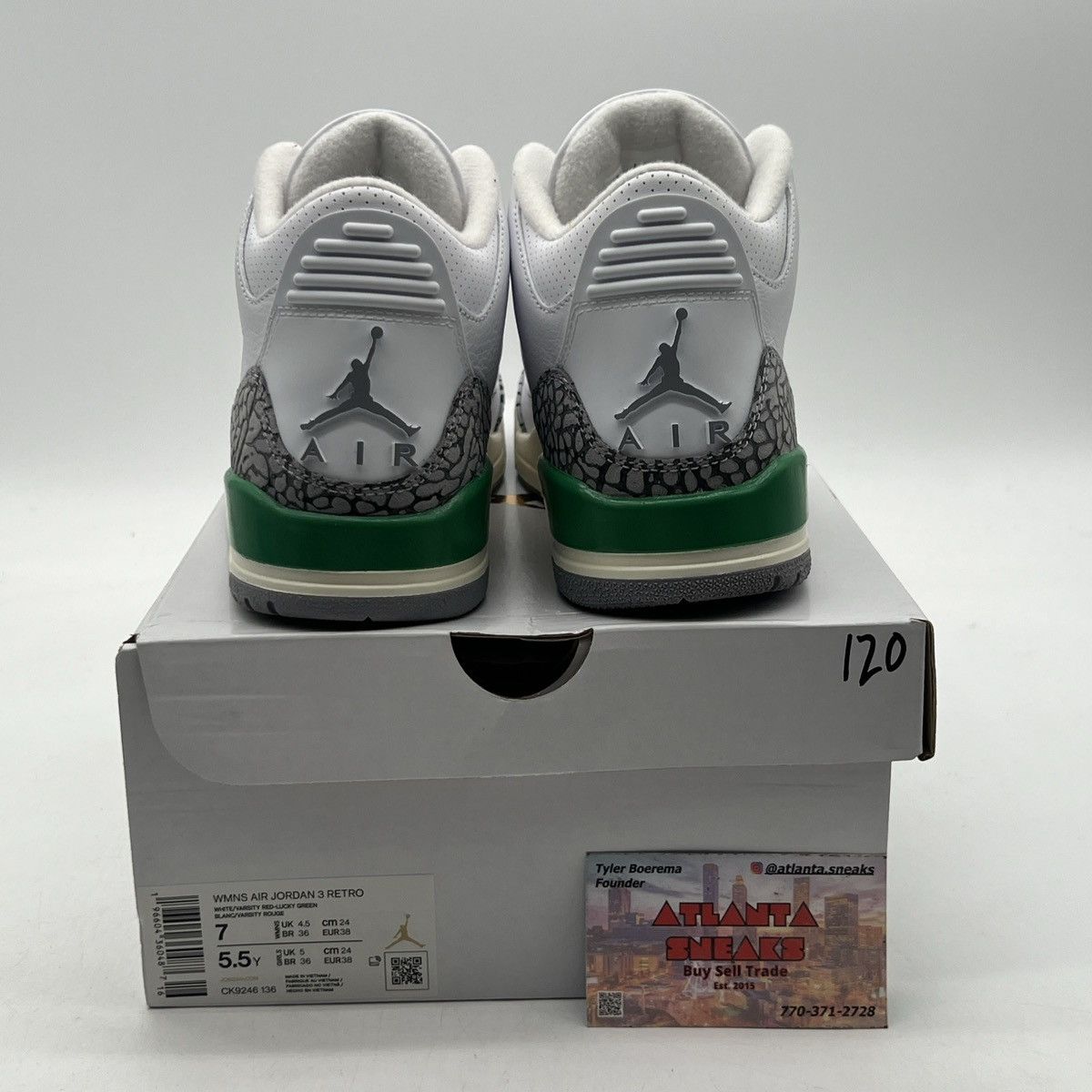 Jordan Brand Wmns air Jordan 3 lucky green Size US 7 / EU 40 - 3 Thumbnail