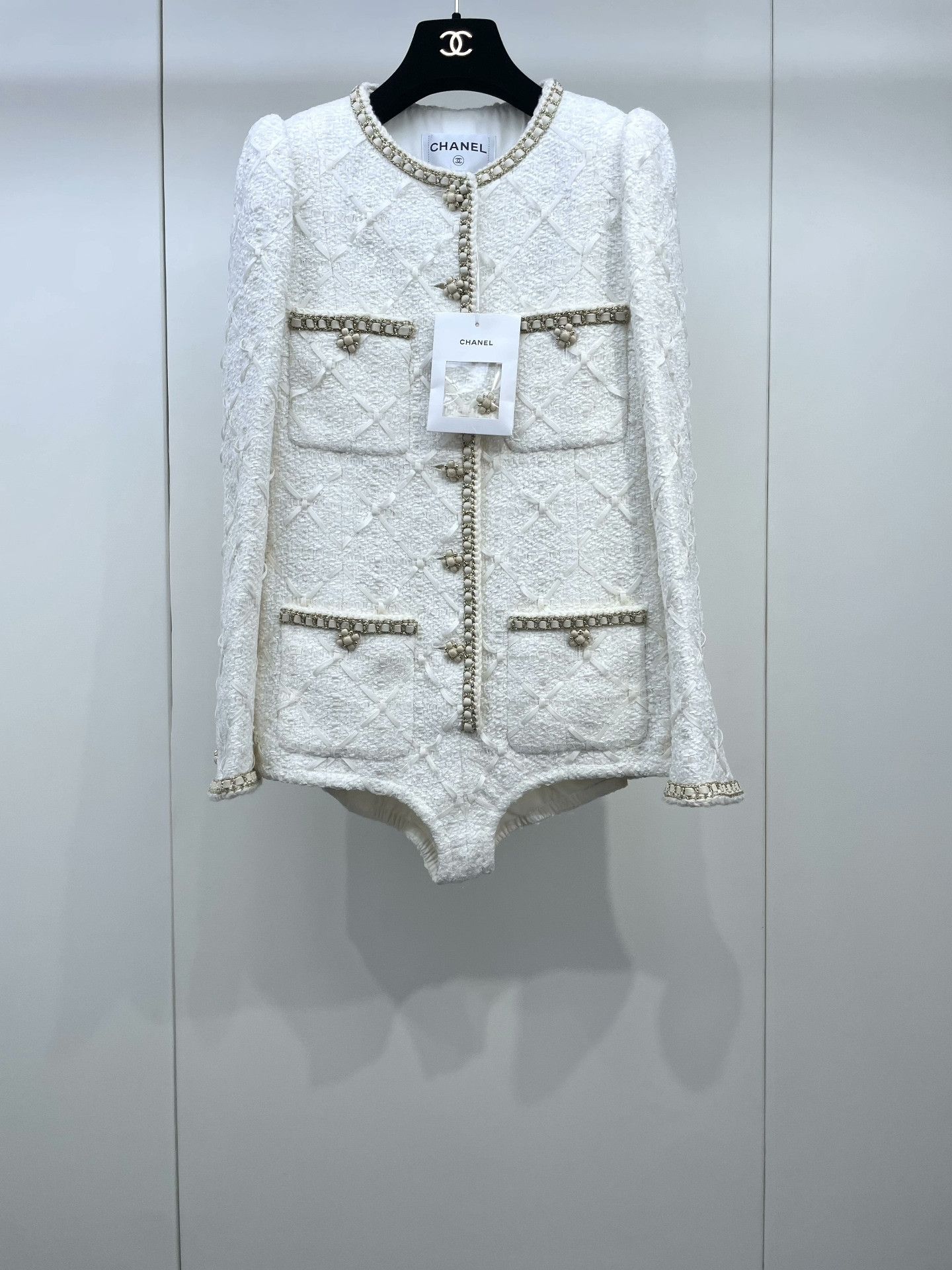 Chanel Chanel Metiers d'Art Tweed Chain Jumpsuit Size 34" / US 12 / IT 48 - 1 Thumbnail