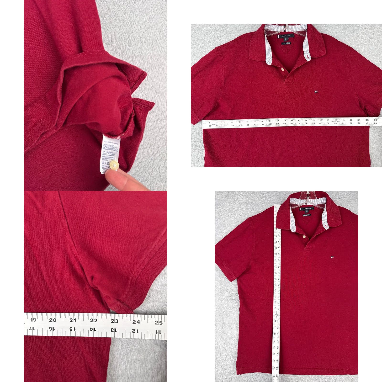 Tommy Hilfiger Tommy Hilfiger Shirt Men Extra Large Red Cotton Stretch Polo Golfer Mens Size US XL / EU 56 / 4 - 8 Thumbnail