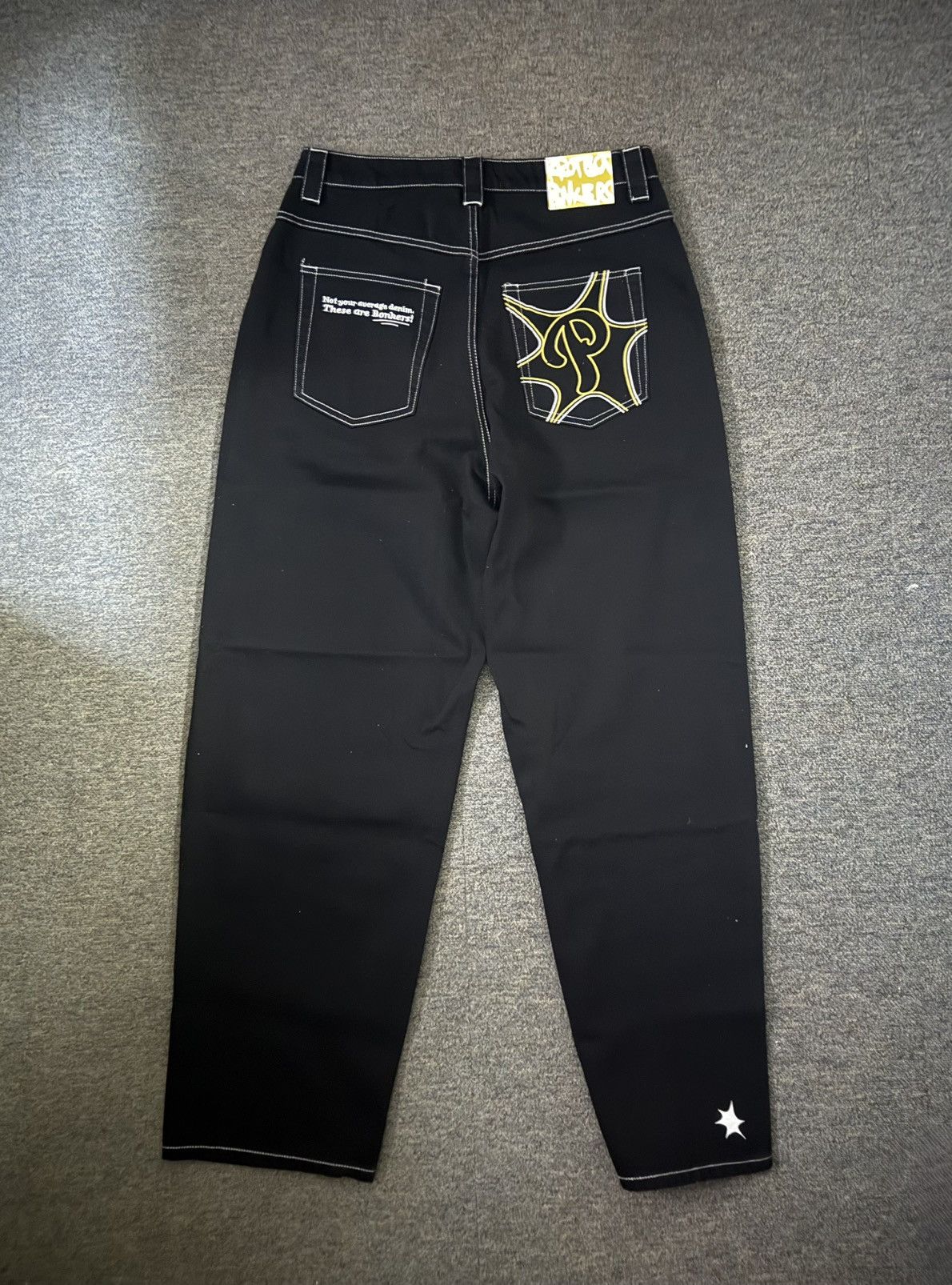 Nike × Vintage Protect ldn - Scribble Black Bonkers Denim - L Size US 35 - 2 Thumbnail